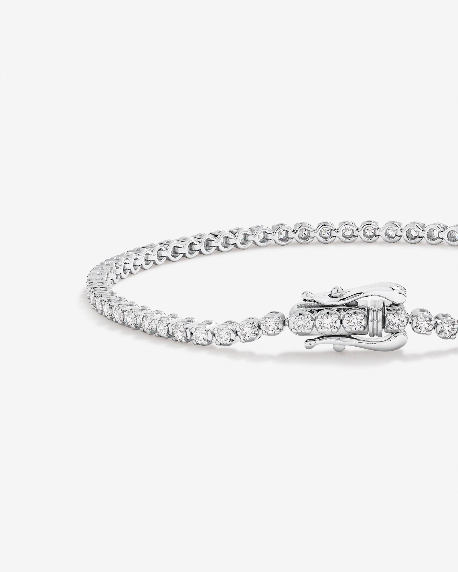 1,50 carat TW bracelet tennis avec diamants de laboratoire en argent sterling