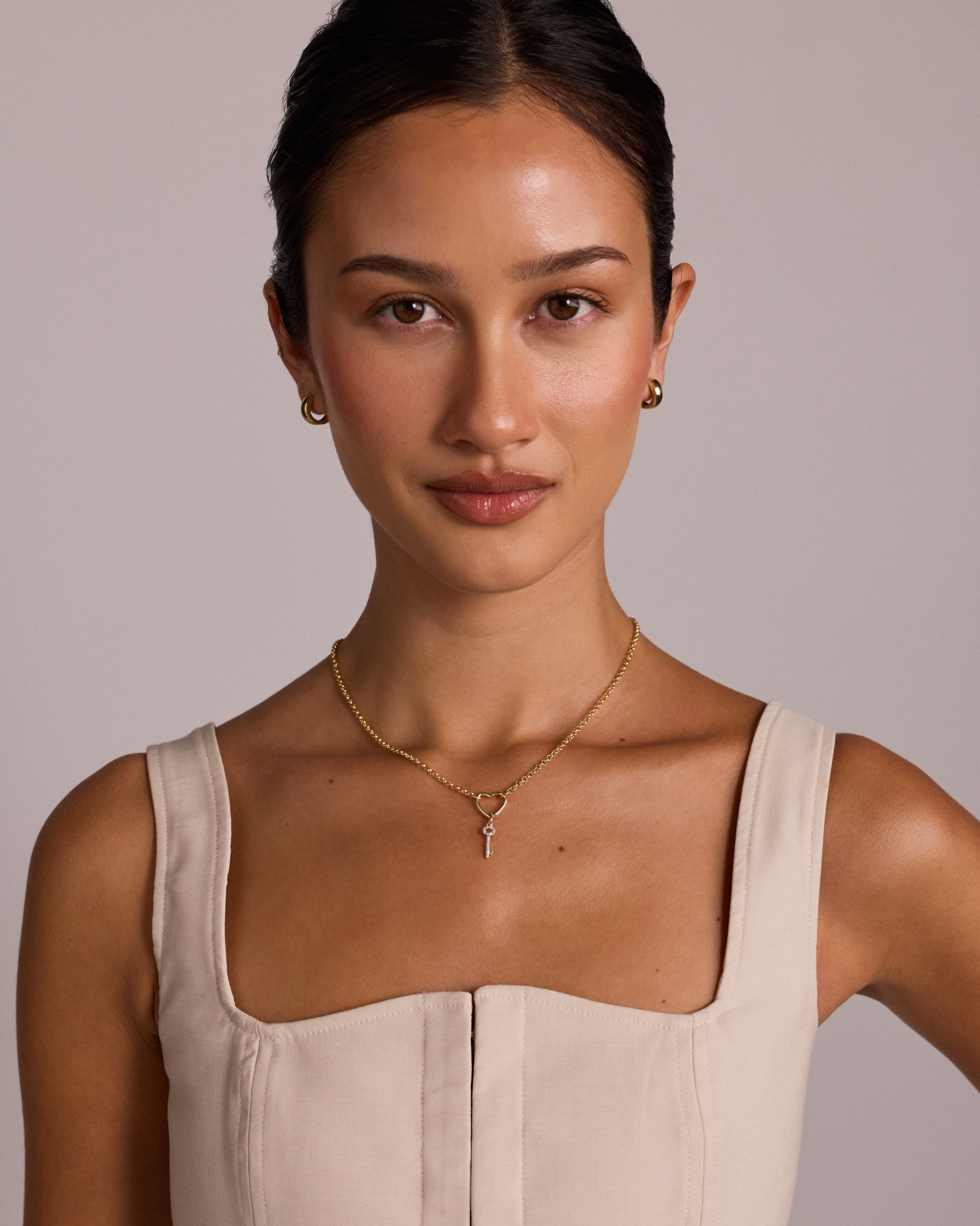 Heart Connector in 10kt Yellow Gold