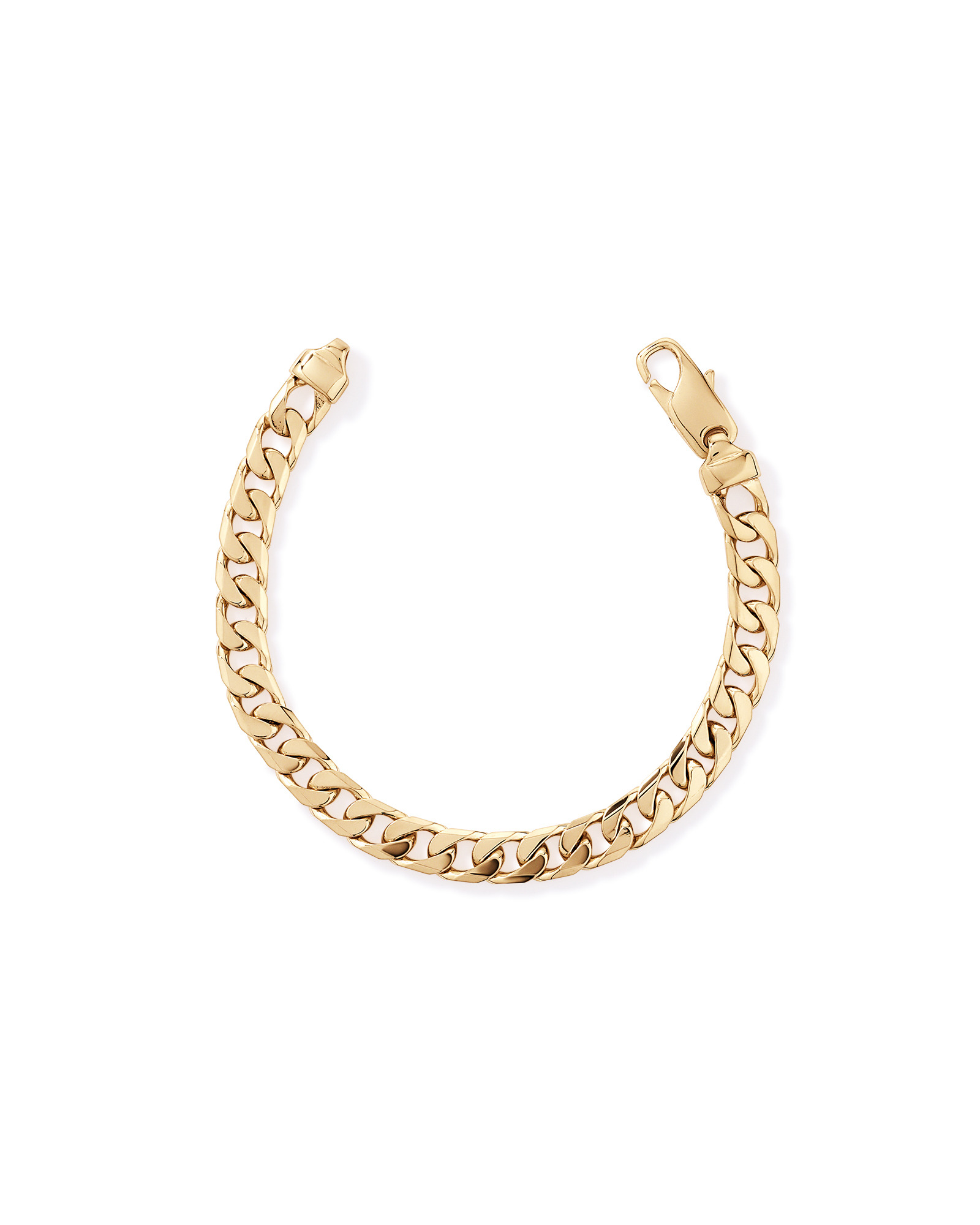 21cm (9") 8mm Curb Bracelet in 18kt Vermeil