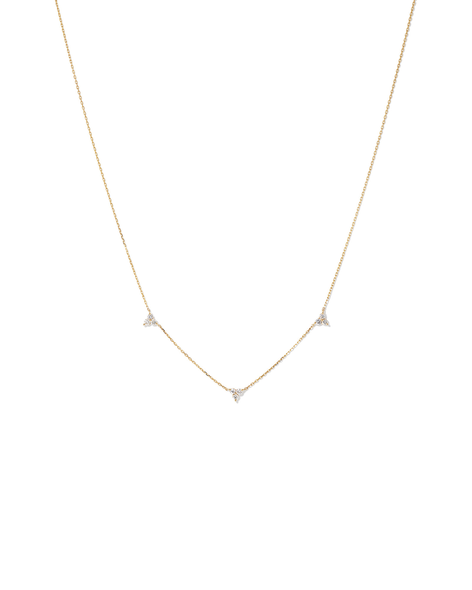 Collier en or jaune 10 K avec diamants totalisant 0,25 ct