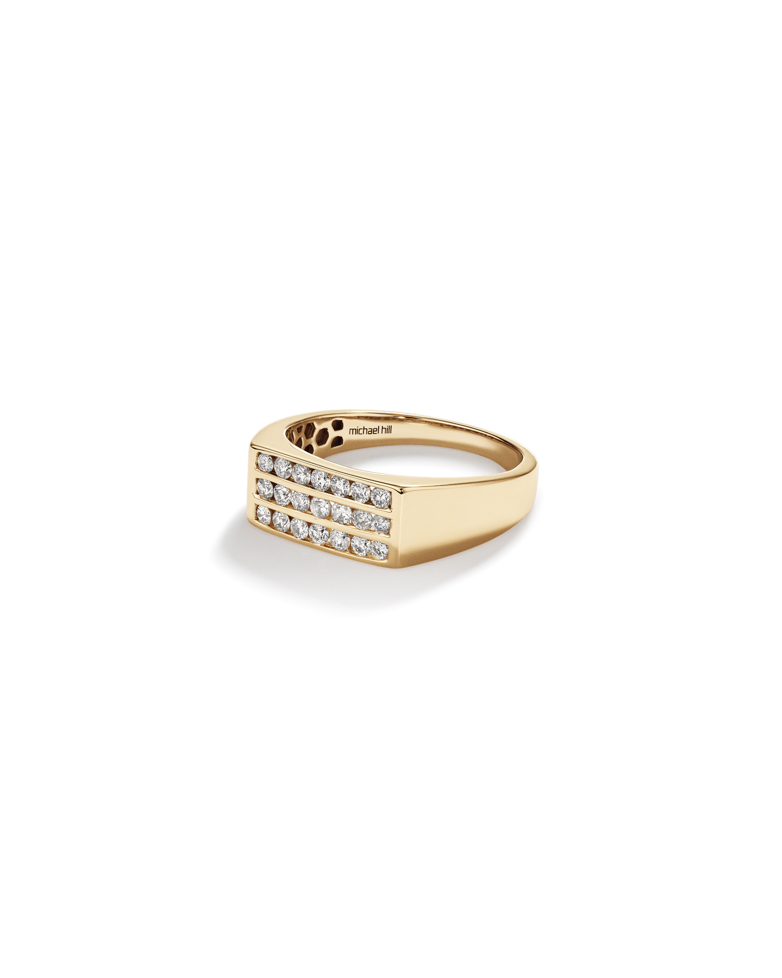 Men's Channel Set Ring 10kt Yellow Gold With 1/2 Carat TW of Diamonds