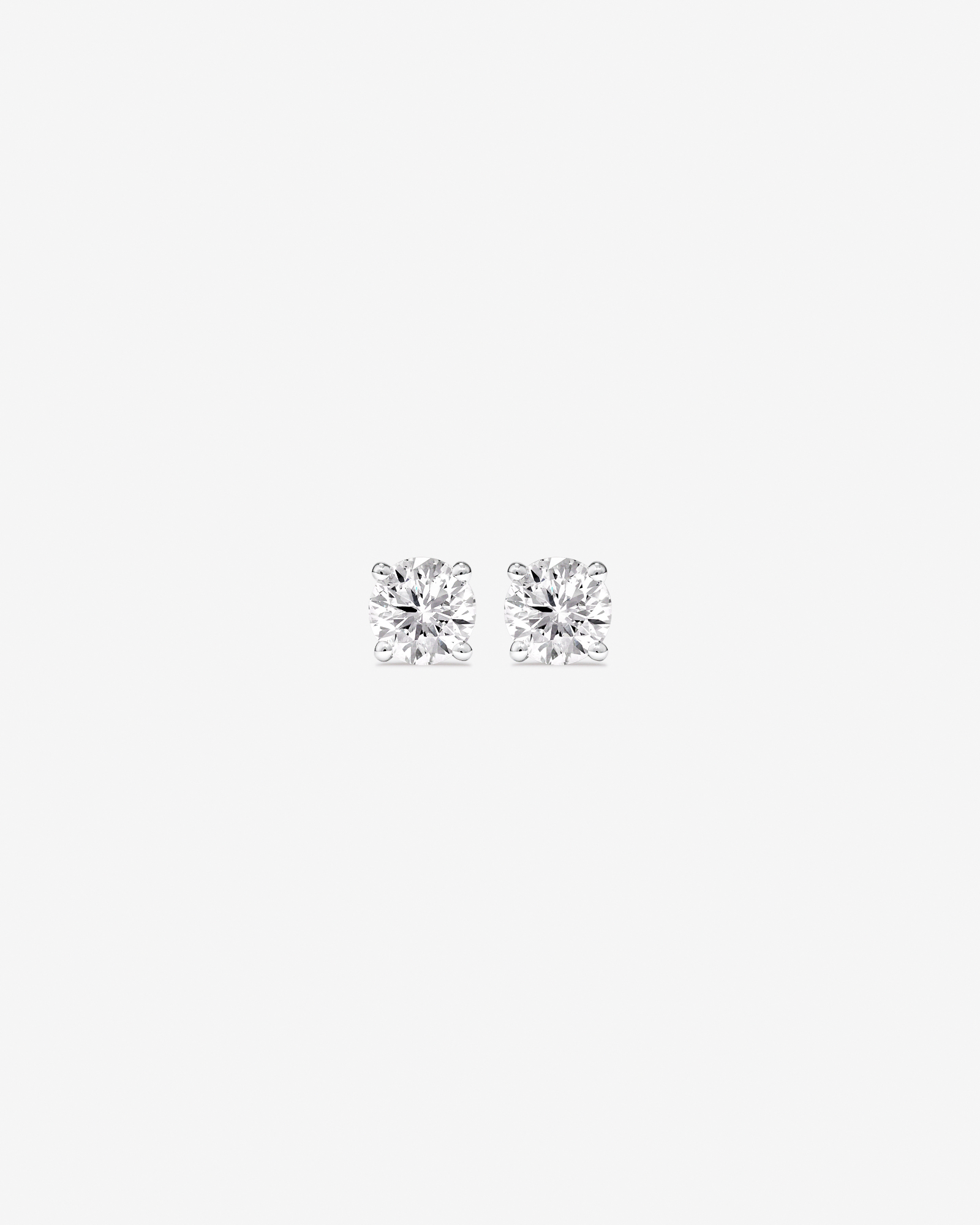 Certified 0.50 Carat TW Diamond Solitaire Stud Earrings in 18kt White Gold