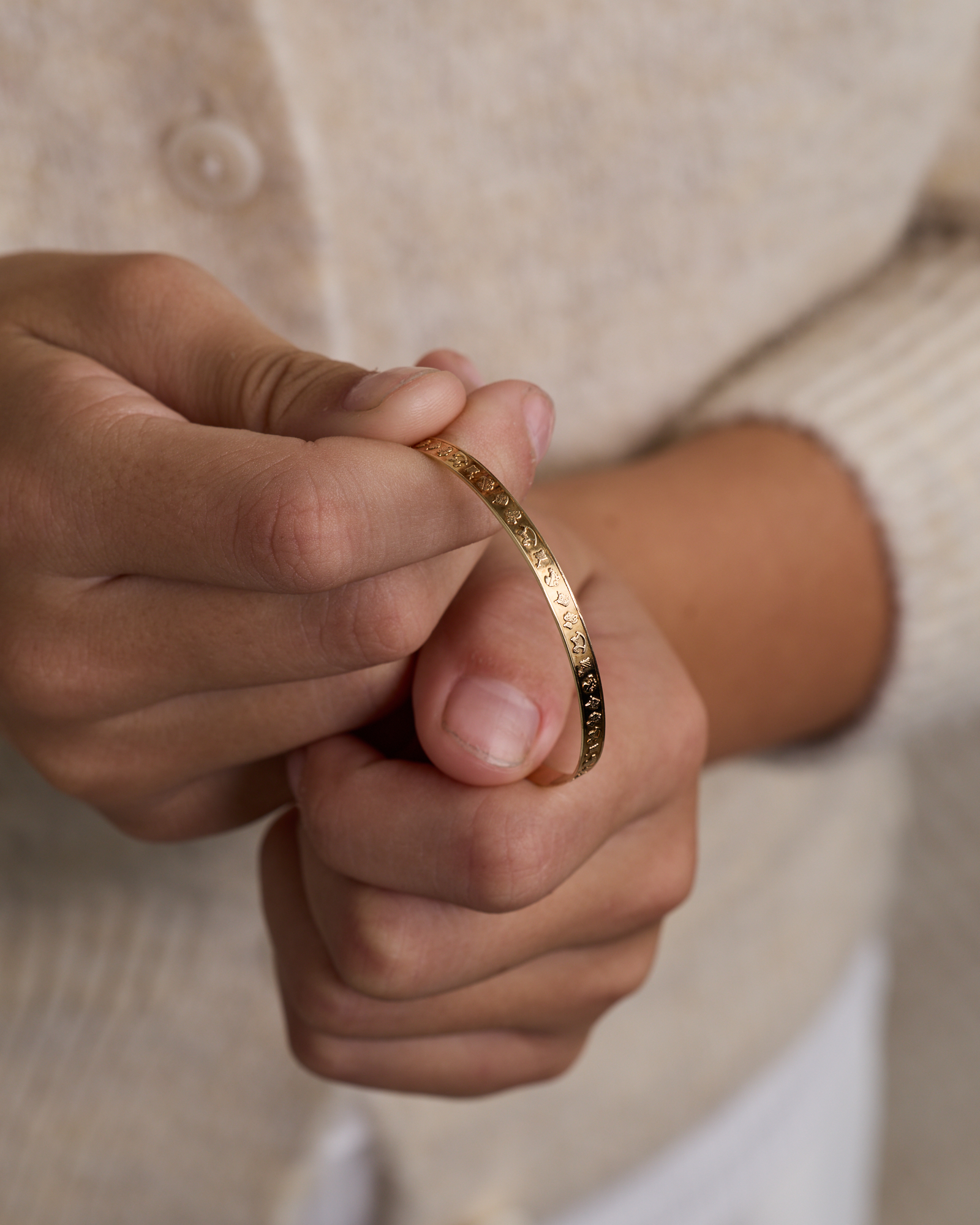 Expandable Baby Bangle in 10kt Yellow Gold