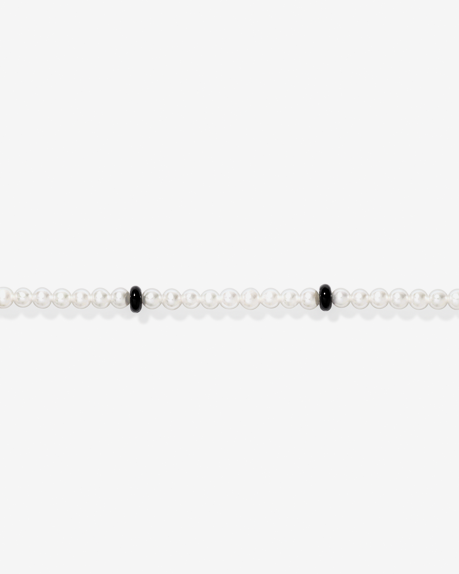 Cultured Freshwater Pearl & Onyx Necklace in Sterling Silver
