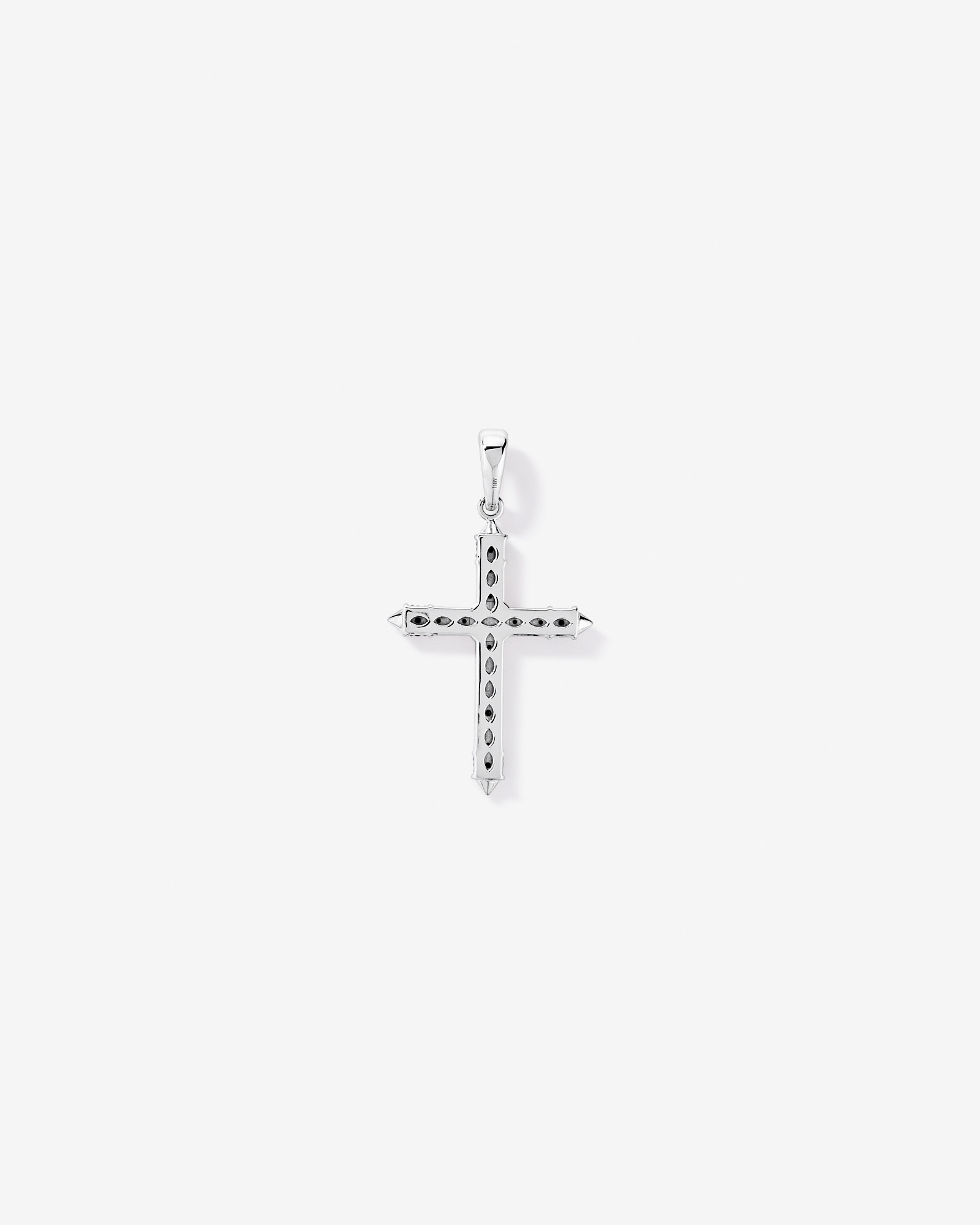 0.38 Carat TW Black Diamond Cross Pendant in Sterling Silver