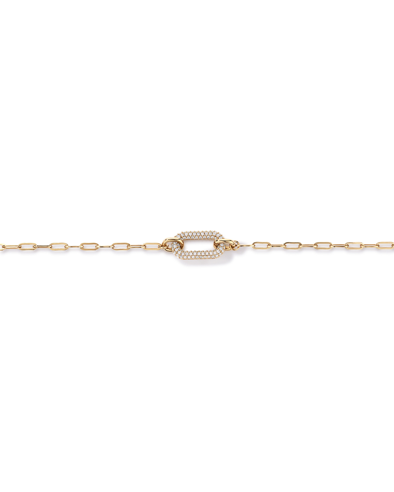 Luxe Links Bracelet with Cubic Zirconia in 18kt Vermeil