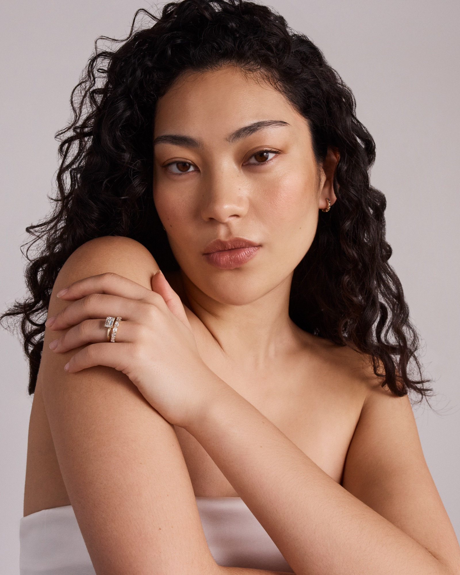 2.00 Carat TW East West Emerald Cut Lab-Grown Diamond Solitaire Engagement Ring 14kt Yellow Gold