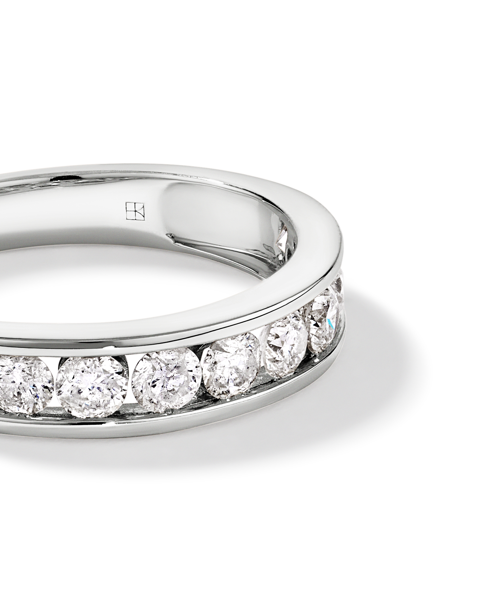 1.00 Carat TW Round Brilliant Channel Set Wedding Band 10kt Gold