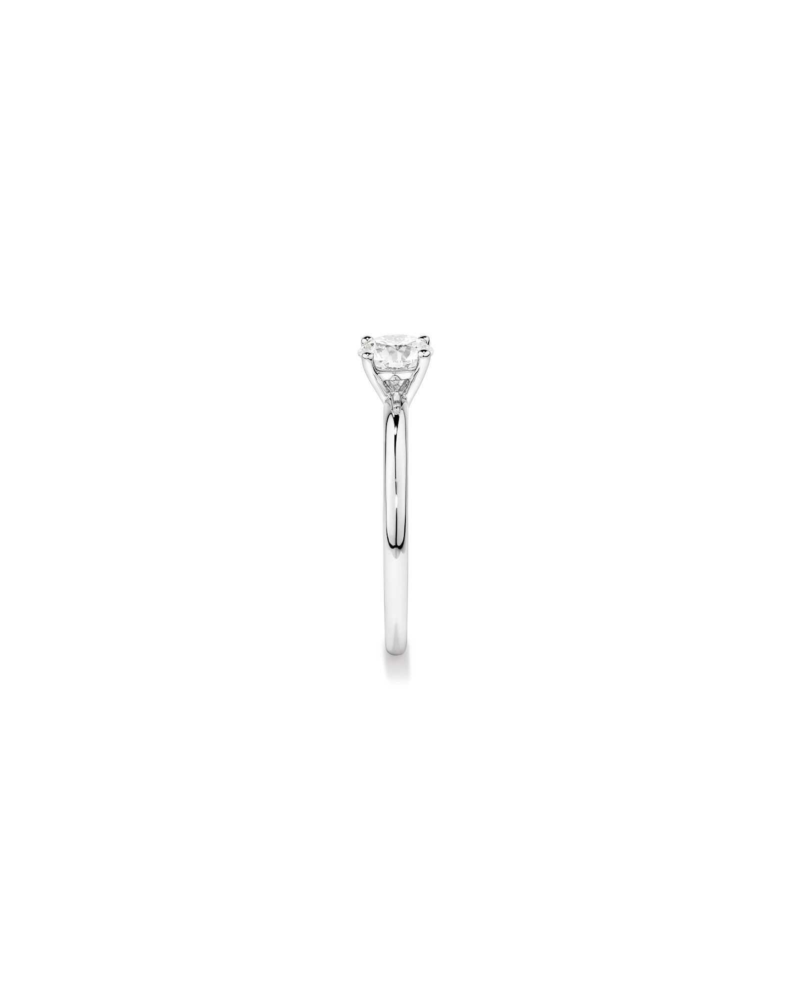 0.70 Carat TW Round Brilliant Laboratory-Grown Diamond Solitaire Engagement Ring 14kt White Gold