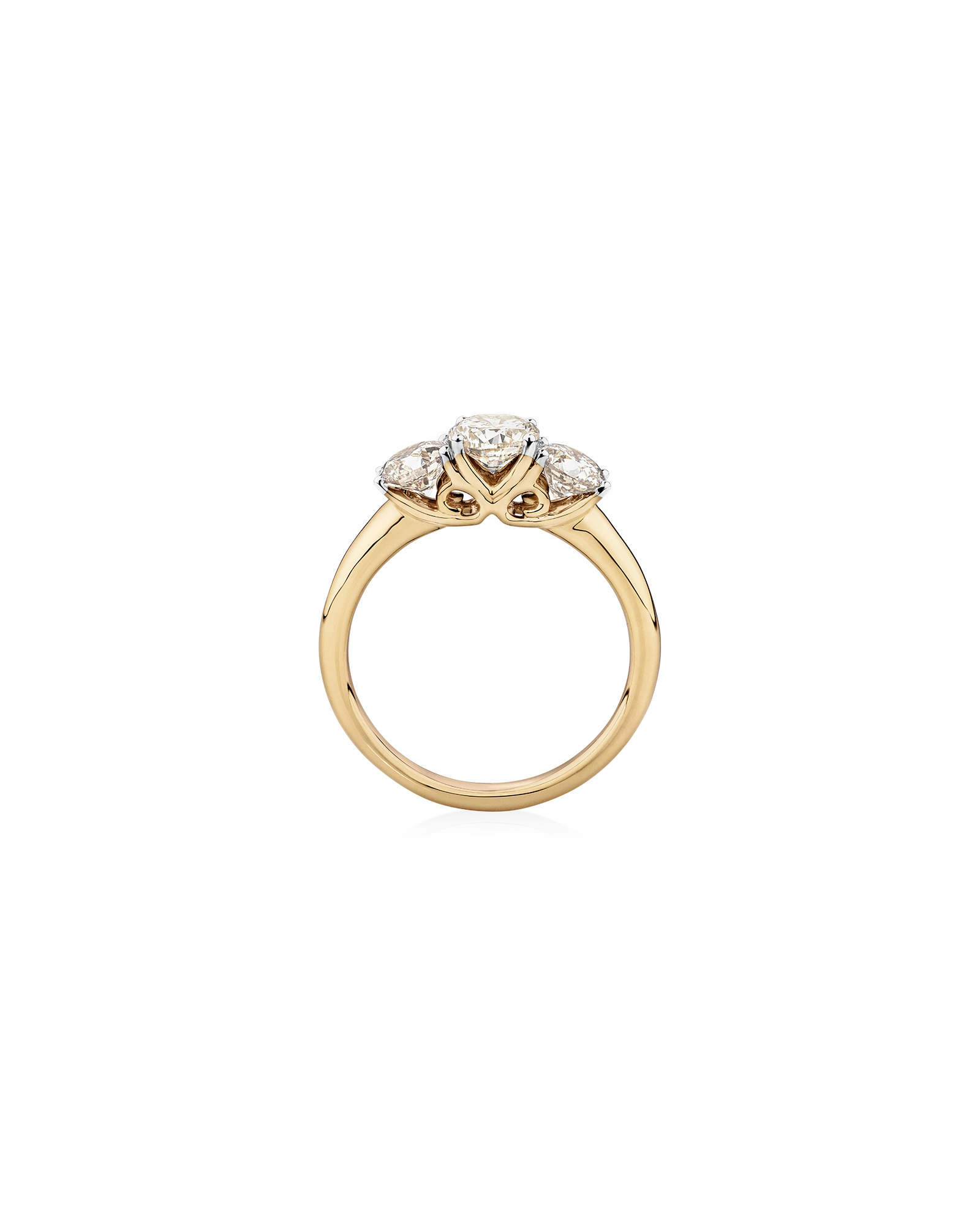 Bague de fiançailles en or blanc 14 K avec diamants totalisant 0,78 ct