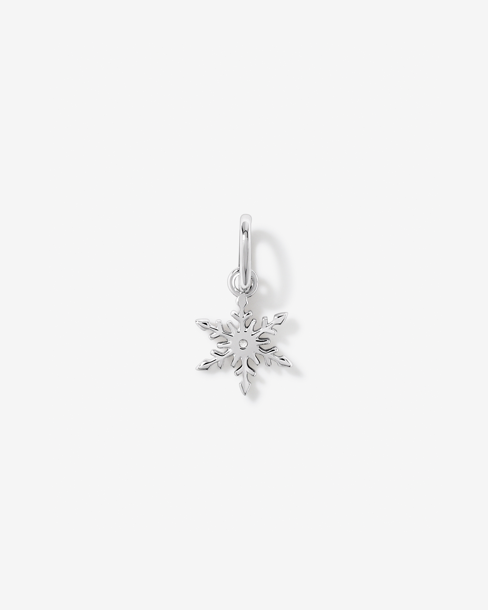 Snowflake Pendant with Cubic Zirconia in Sterling Silver