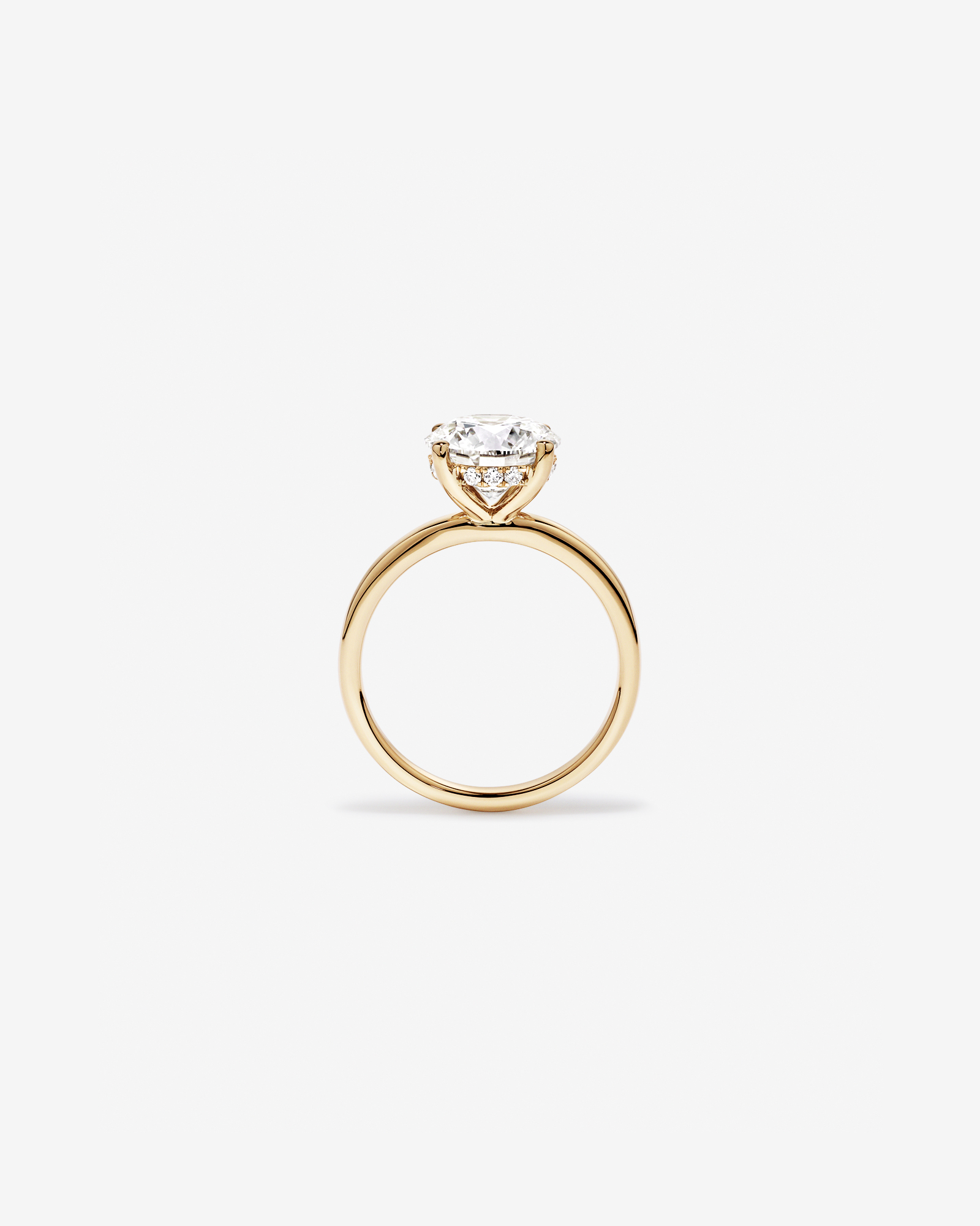 3.10 Carat TW Round Brilliant Laboratory-Grown Diamond Solitaire Ring 18kt Yellow Gold