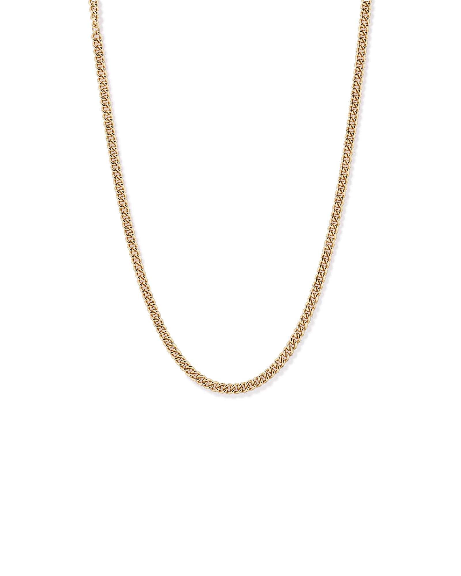 50cm (20") Round Curb Chain in 18kt Vermeil