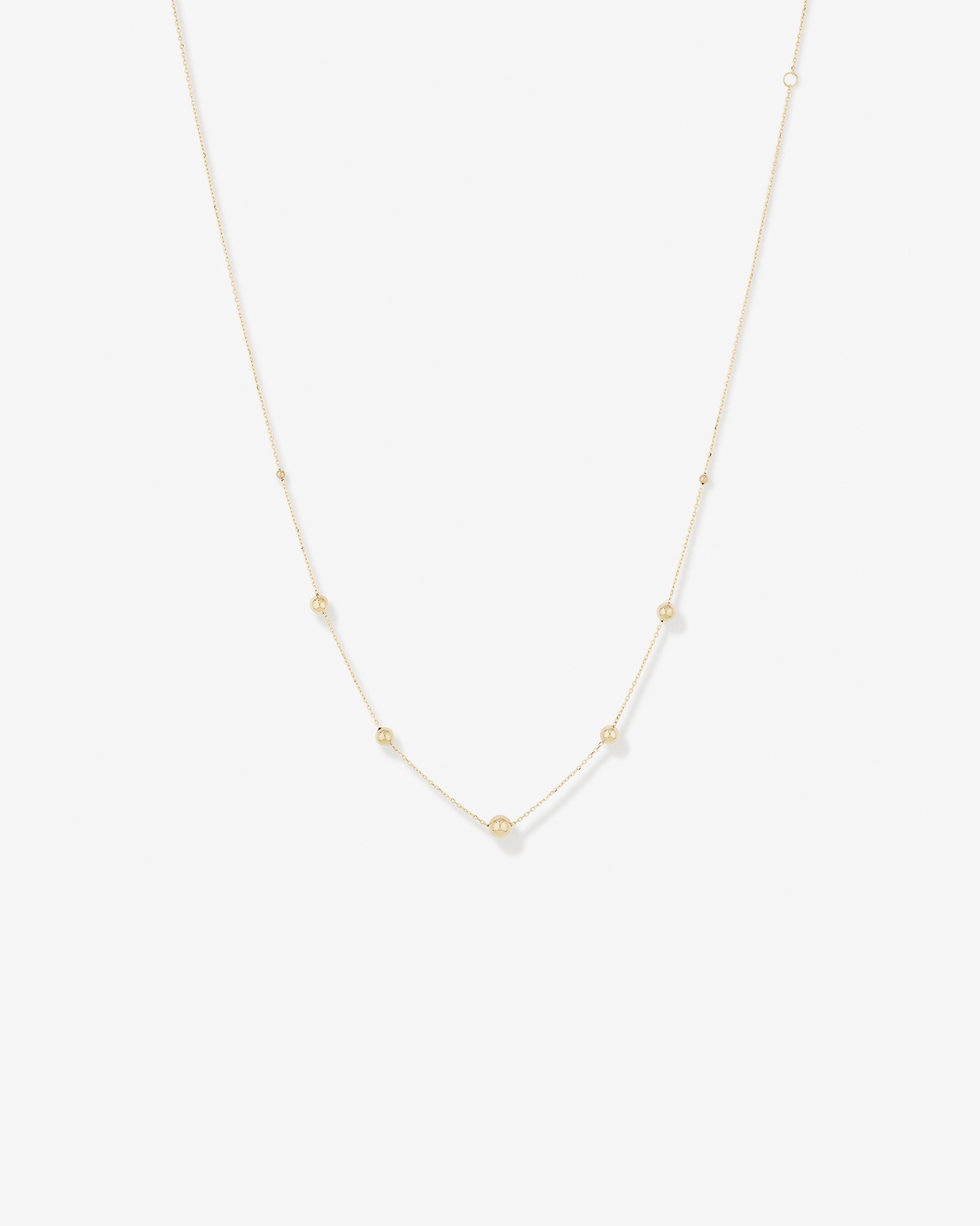 Chaîne câble à perles en or jaune 10 K de 45 cm