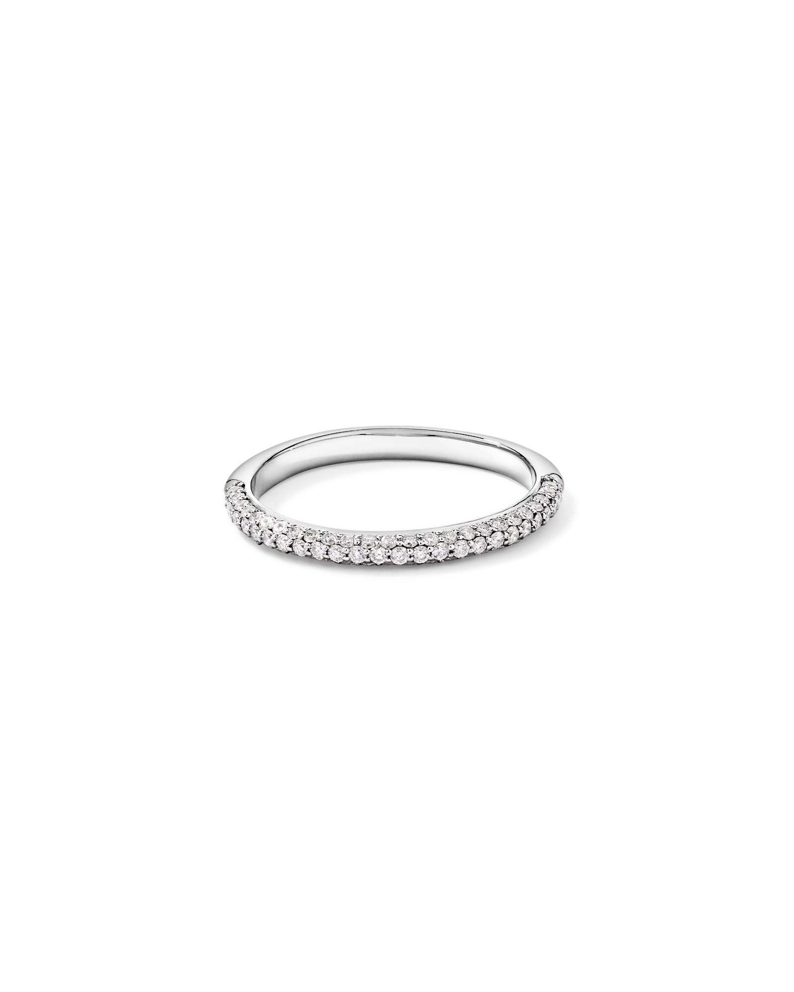 0.40TW Round Brilliant Pavé Diamond Wedding Band 14kt Gold