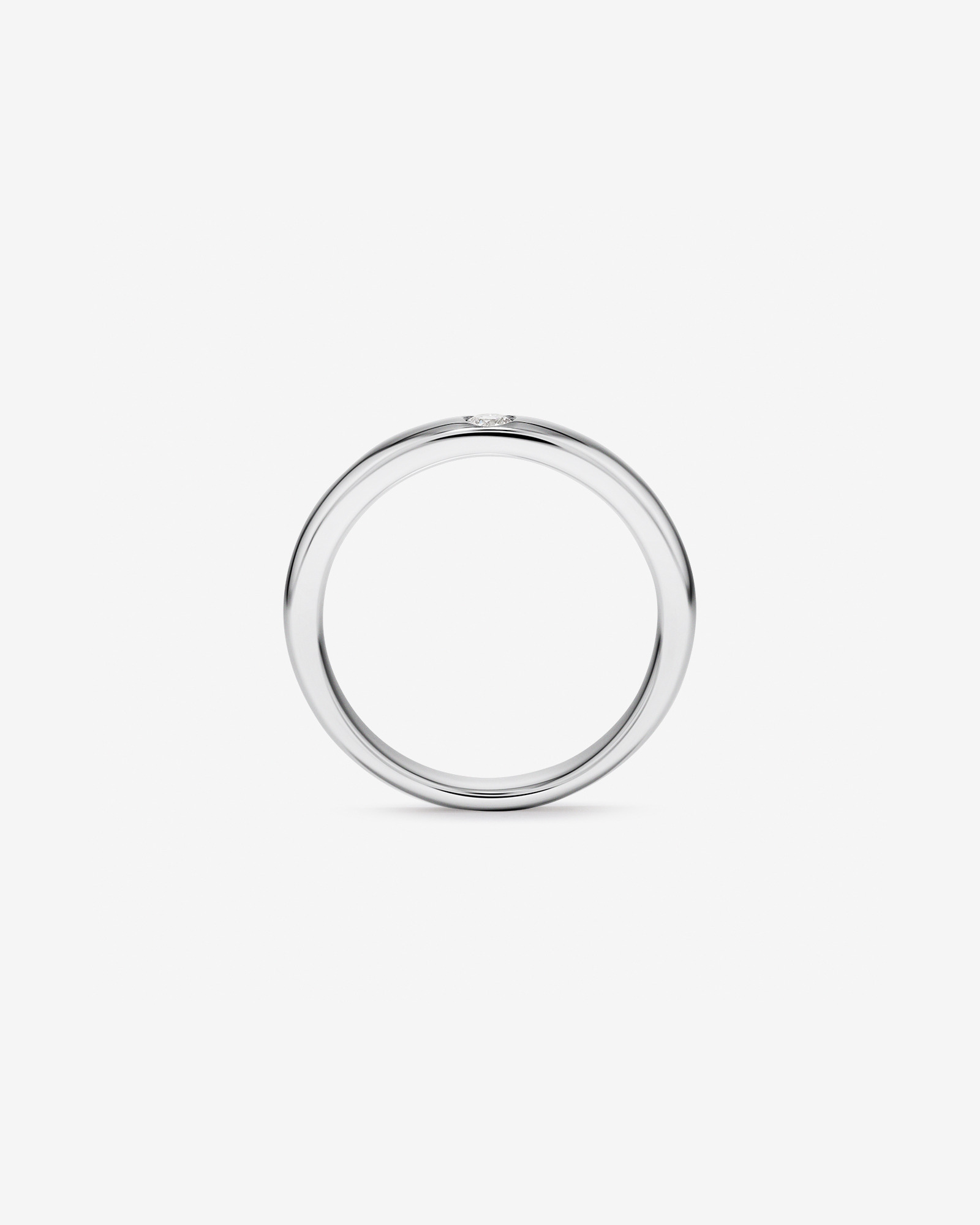 Alliance Duo avec Diamants Ronds Brillants de 0,05 Carat TW en Or Blanc 18 kt