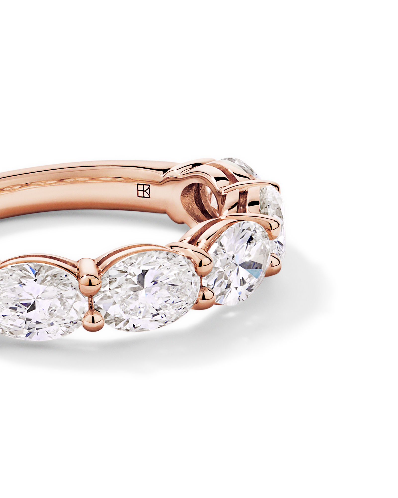 3.00TW Oval Laboratory-Grown Diamond Wedding Ring 14kt Rose Gold