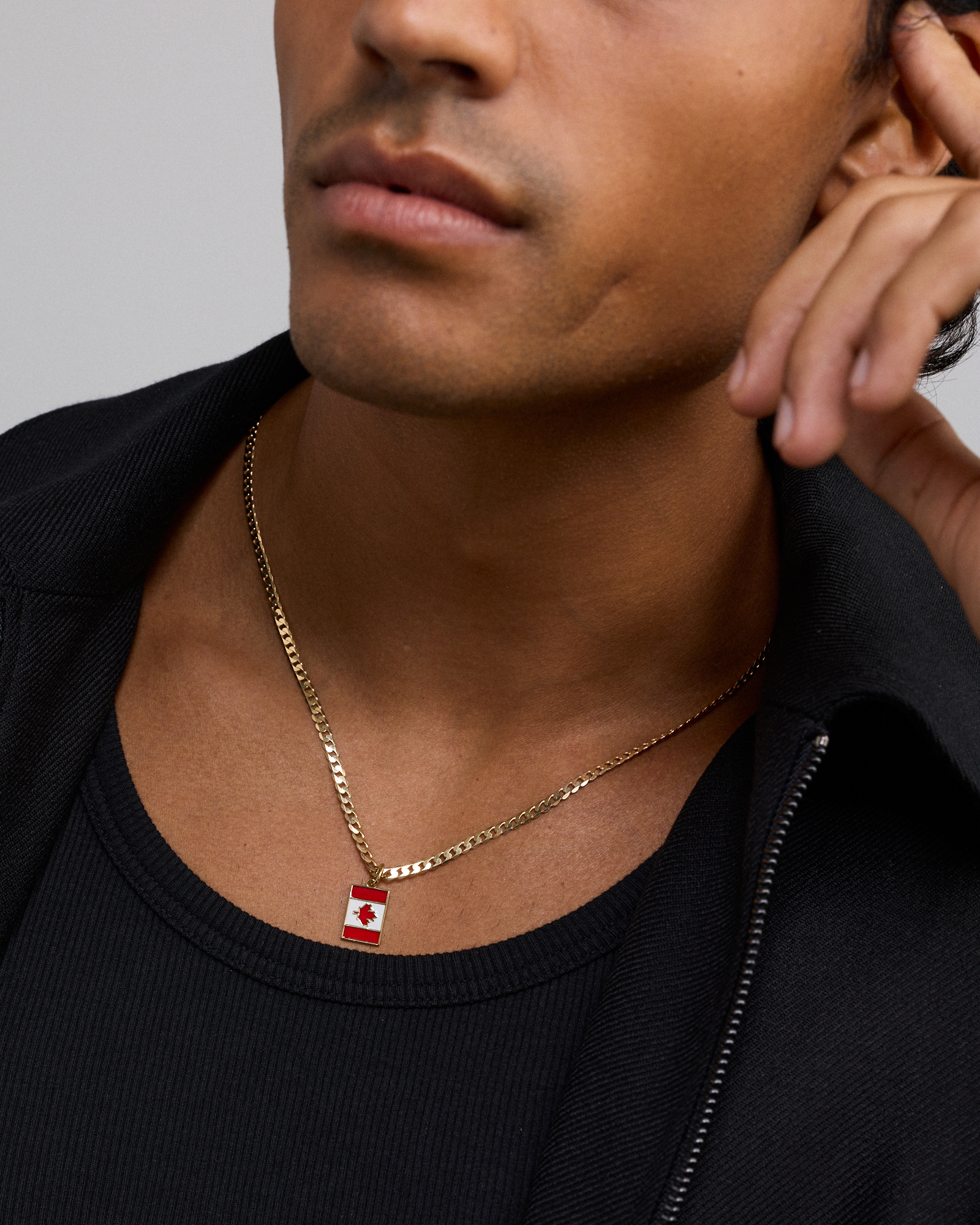 Canada Flag Pendant in 18Kt Vermeil