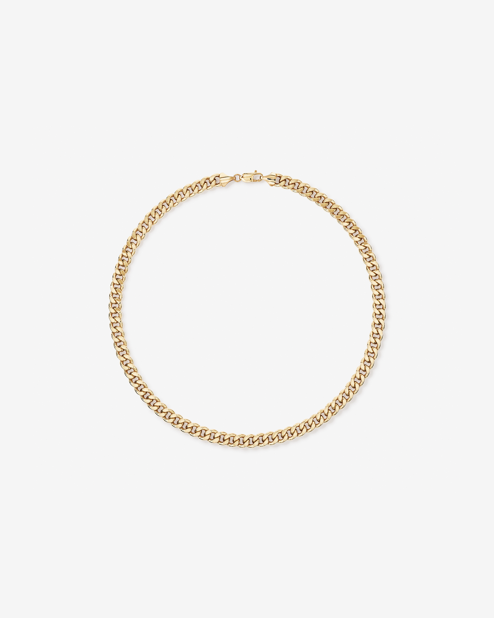 50cm (22") 9mm Width Semi Solid Diamond Cut Curb Chain in 10kt Yellow Gold