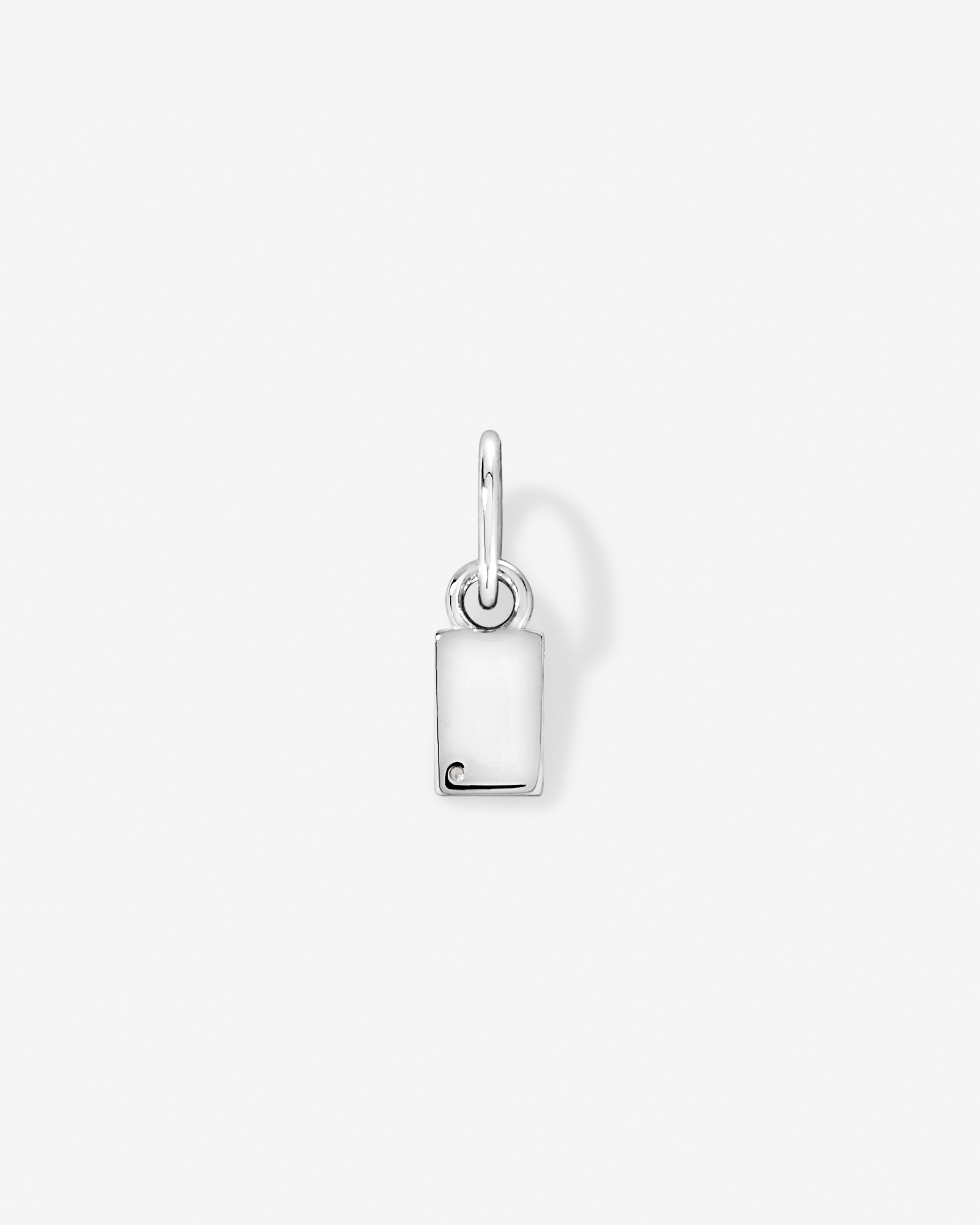 Ace of Spades Micro Pendant with Cubic Zirconia in Sterling Silver