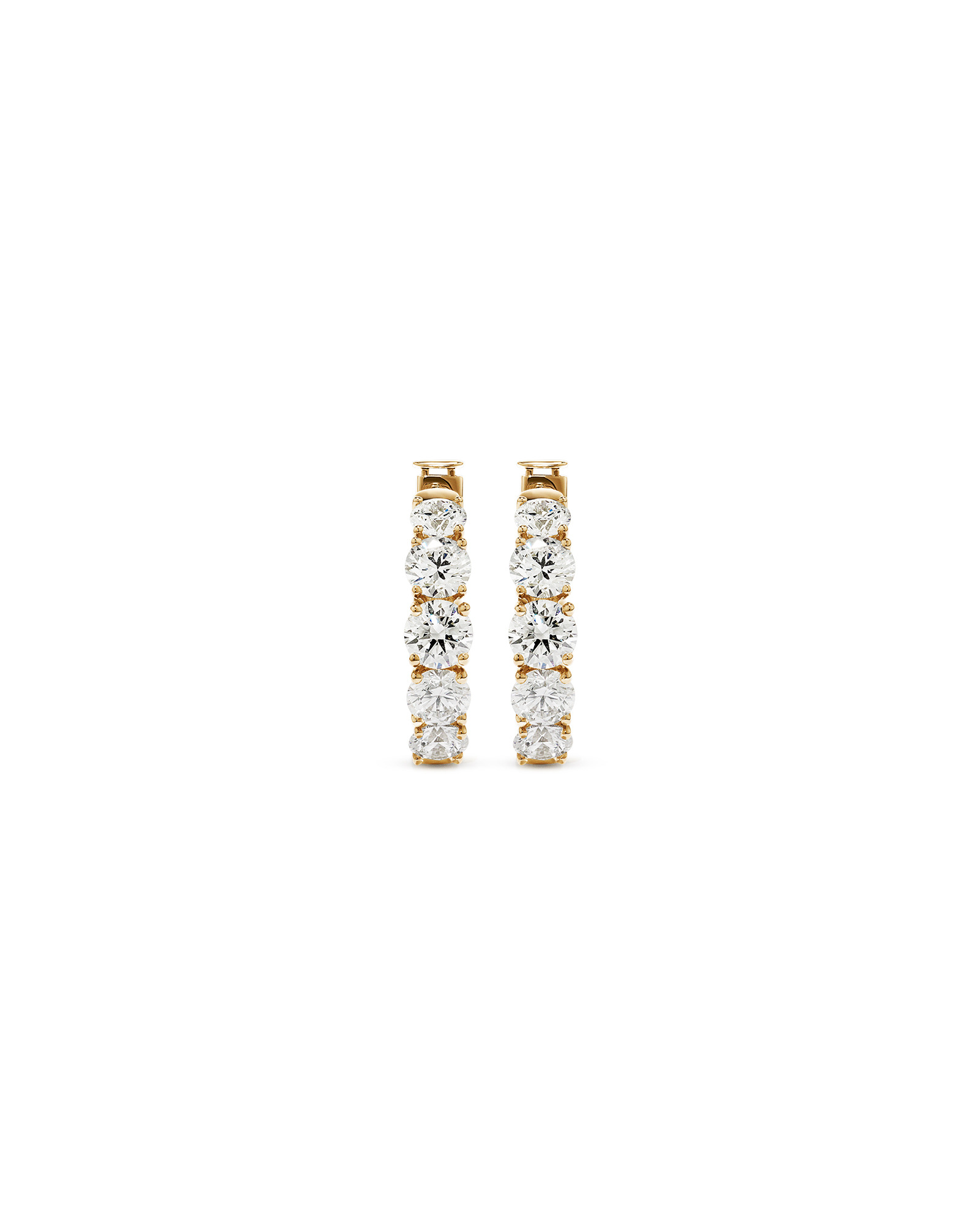 3.02TW Lab Diamond Huggie Earrings in 10kt Gold