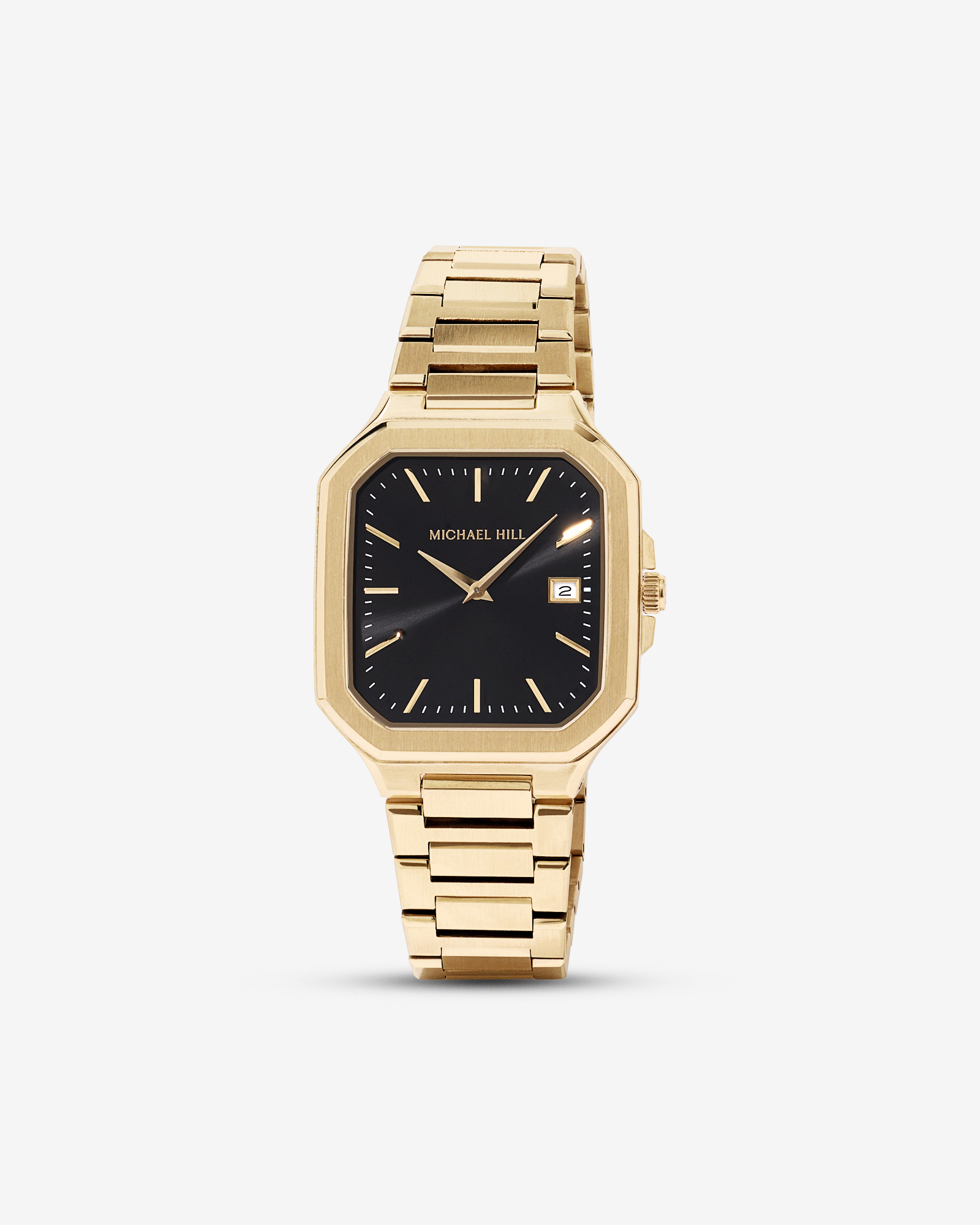 Men's Quartz Watch with Black Dial in Gold Tone Stainless Steel