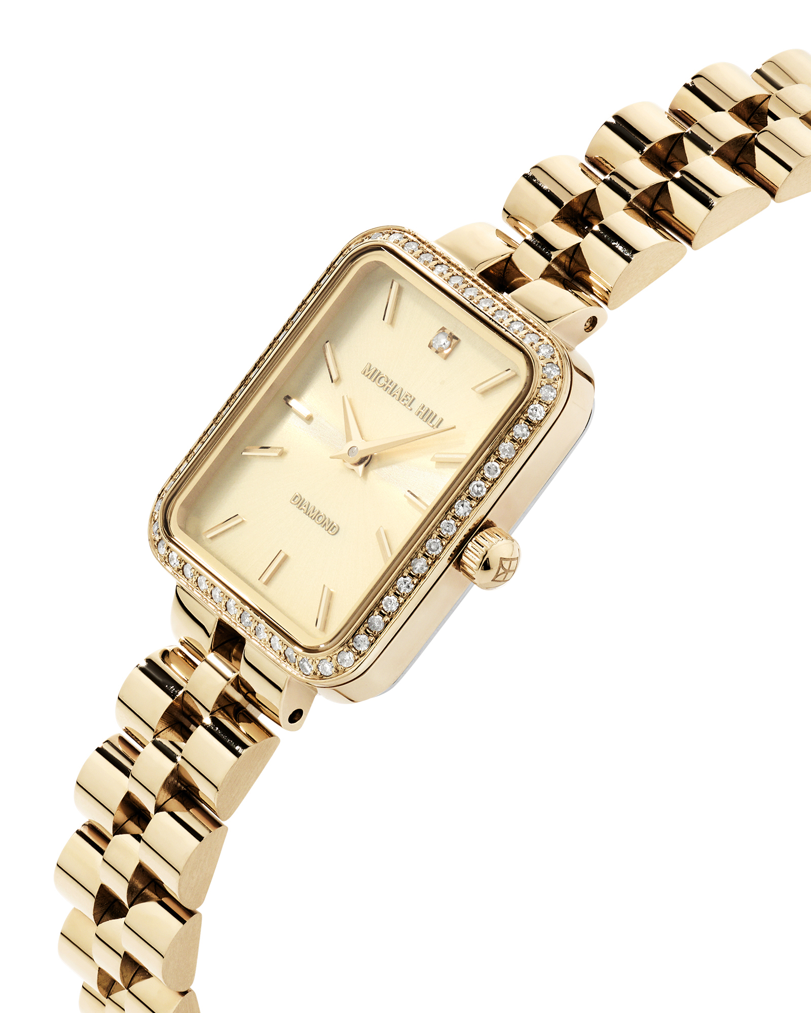Women's 0.20 Carat TW Diamond Bezel Watch in Gold Tone Stainless Steel