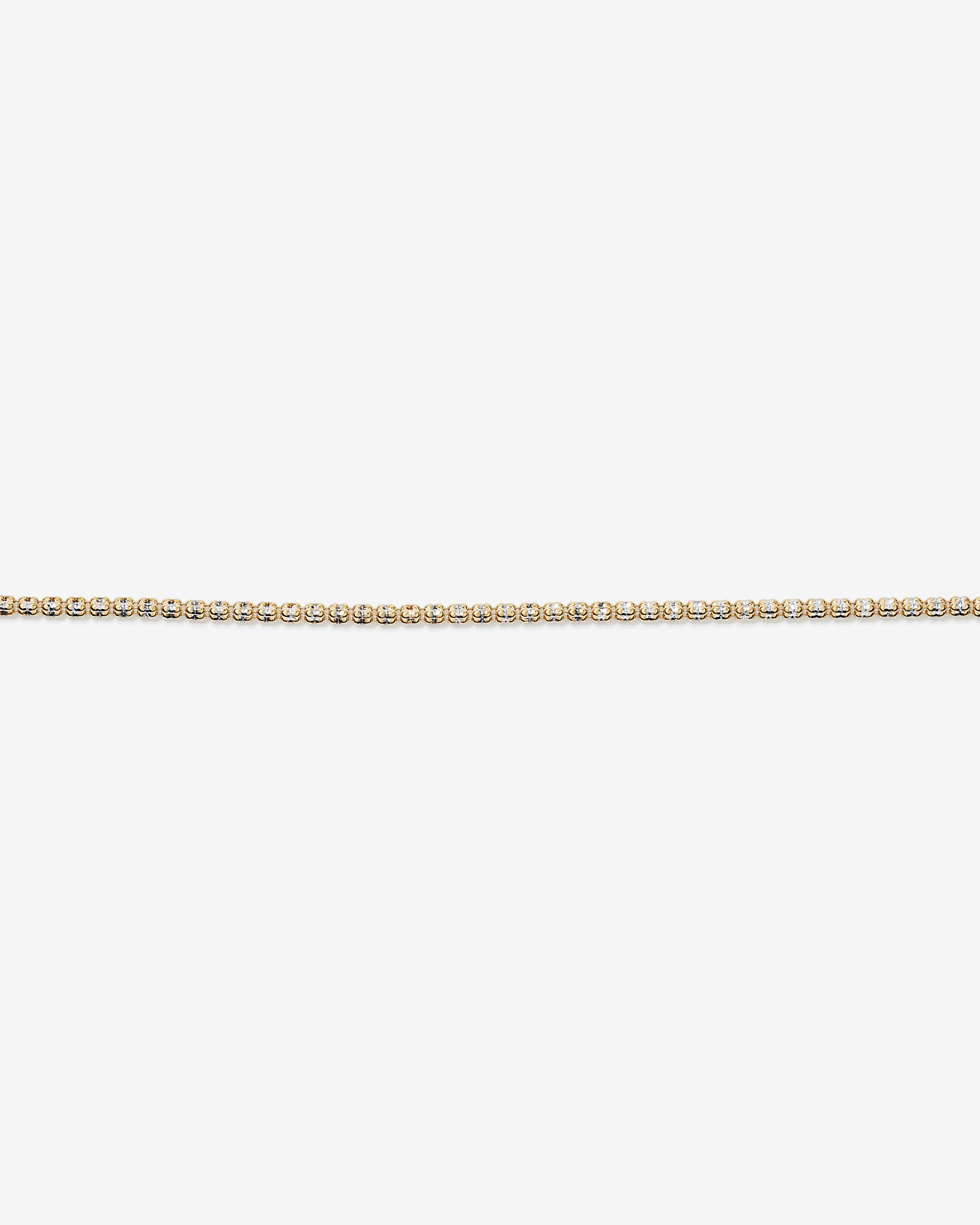 50cm (20") 2.6mm Two-Tone Bead Chain in 10kt Yellow Gold