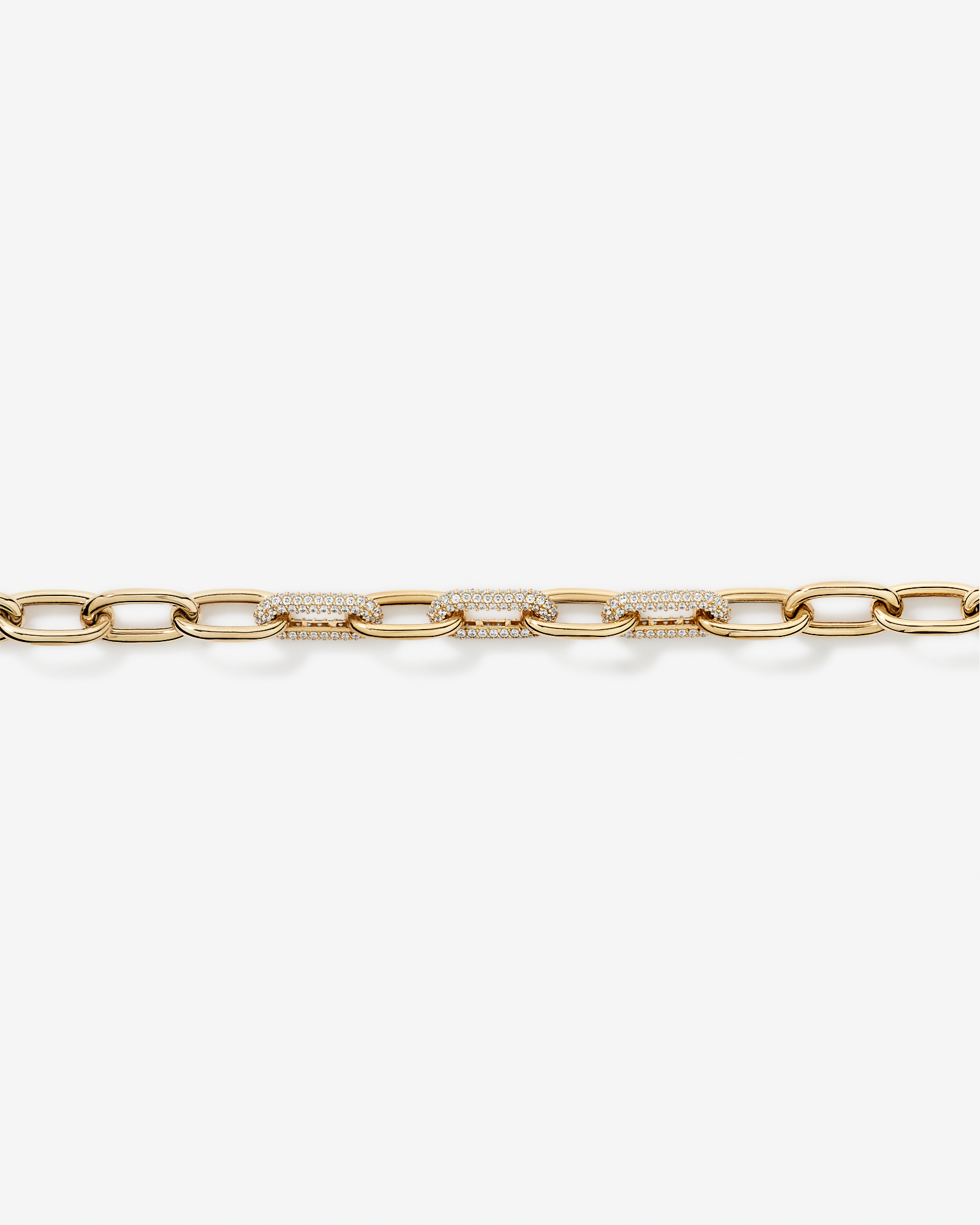 Pavé Luxe Links Necklace in 18kt Vermeil