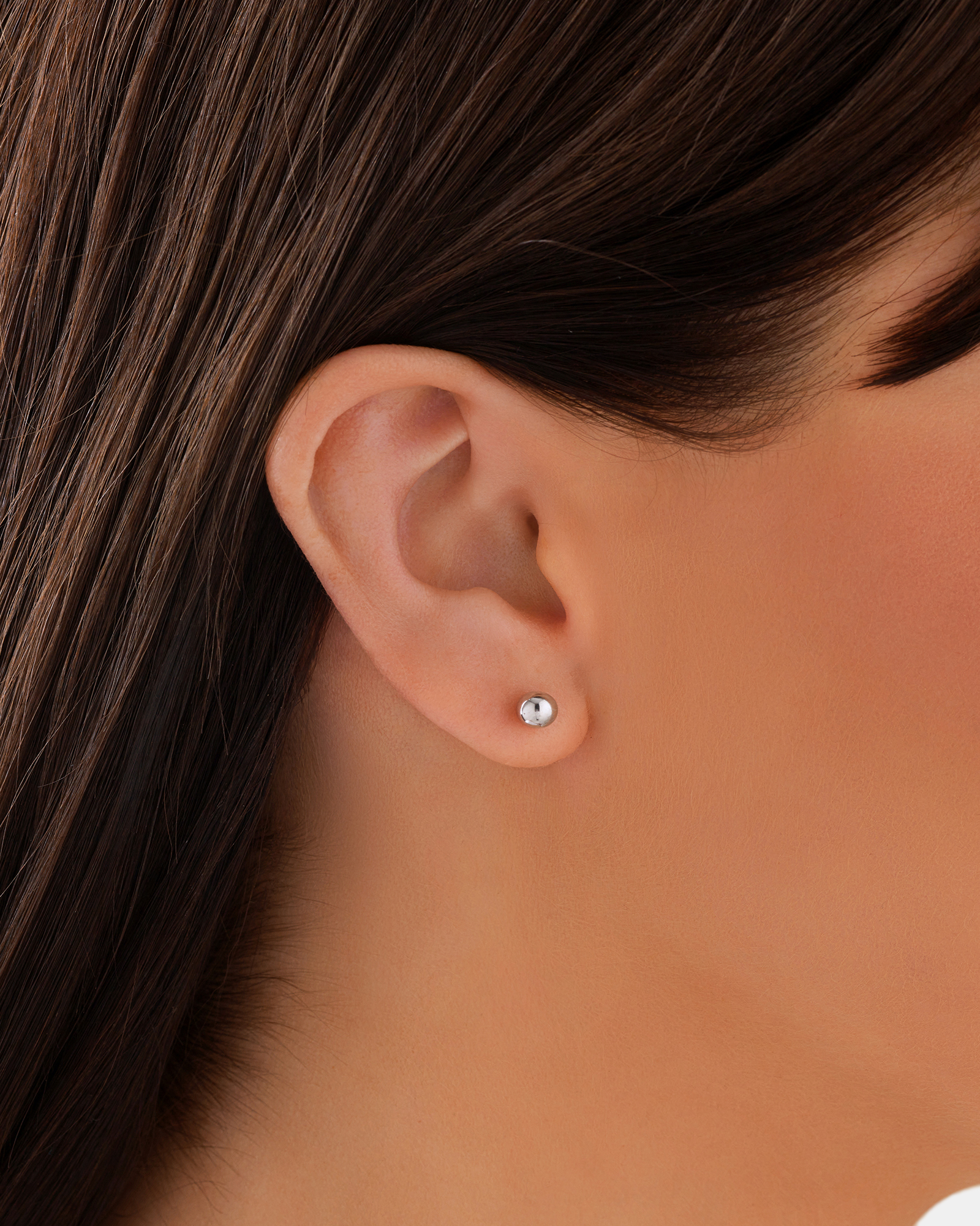 Boutons d'oreilles ronds en or jaune 10 K de 5 mm