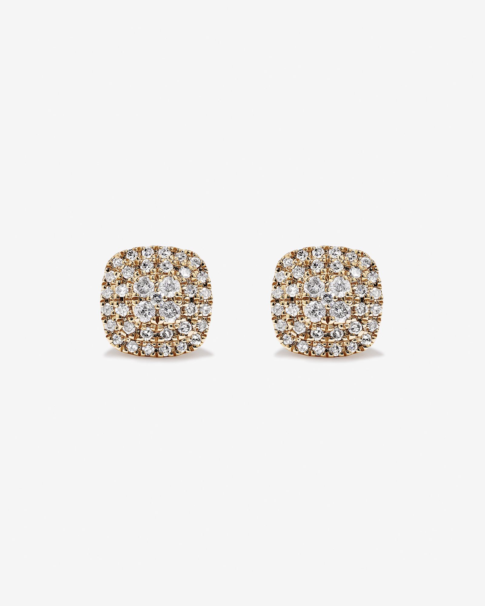 Boucles d’oreilles en grappe de diamants TW TW de 0,30 carat en or jaune 10 carats