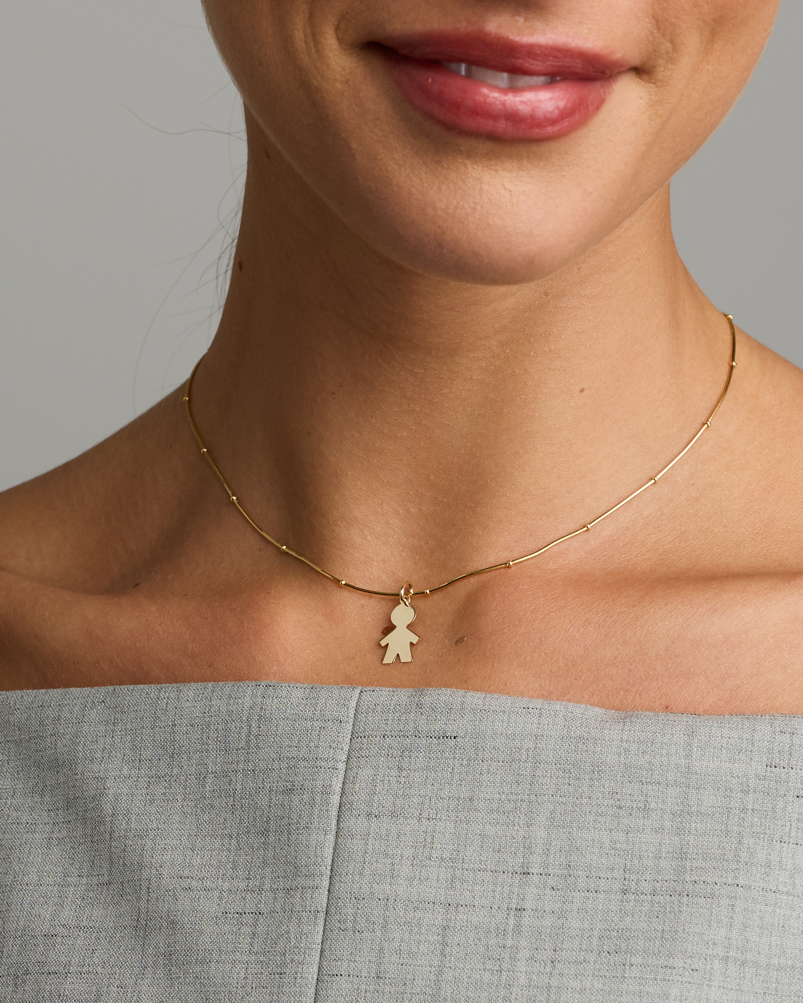 Boy Pendant in 10kt Yellow Gold