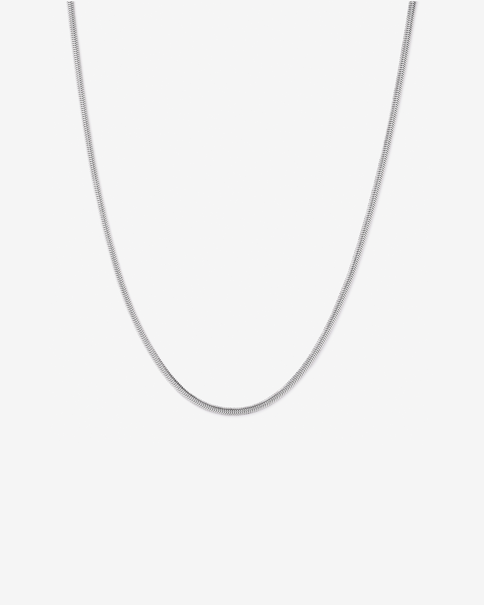 50cm (20") 3mm Width Oval Snake Chain in Sterling Silver