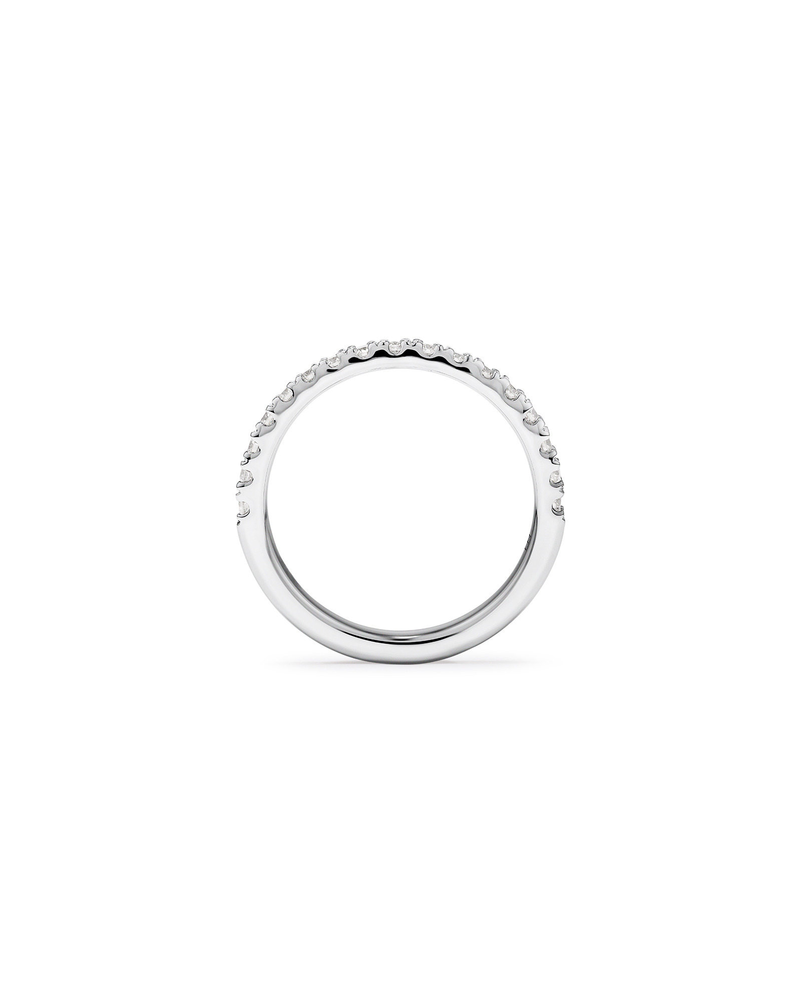 Carat TW Round Brilliant Claw-Set Wedding Band in 18kt White Gold