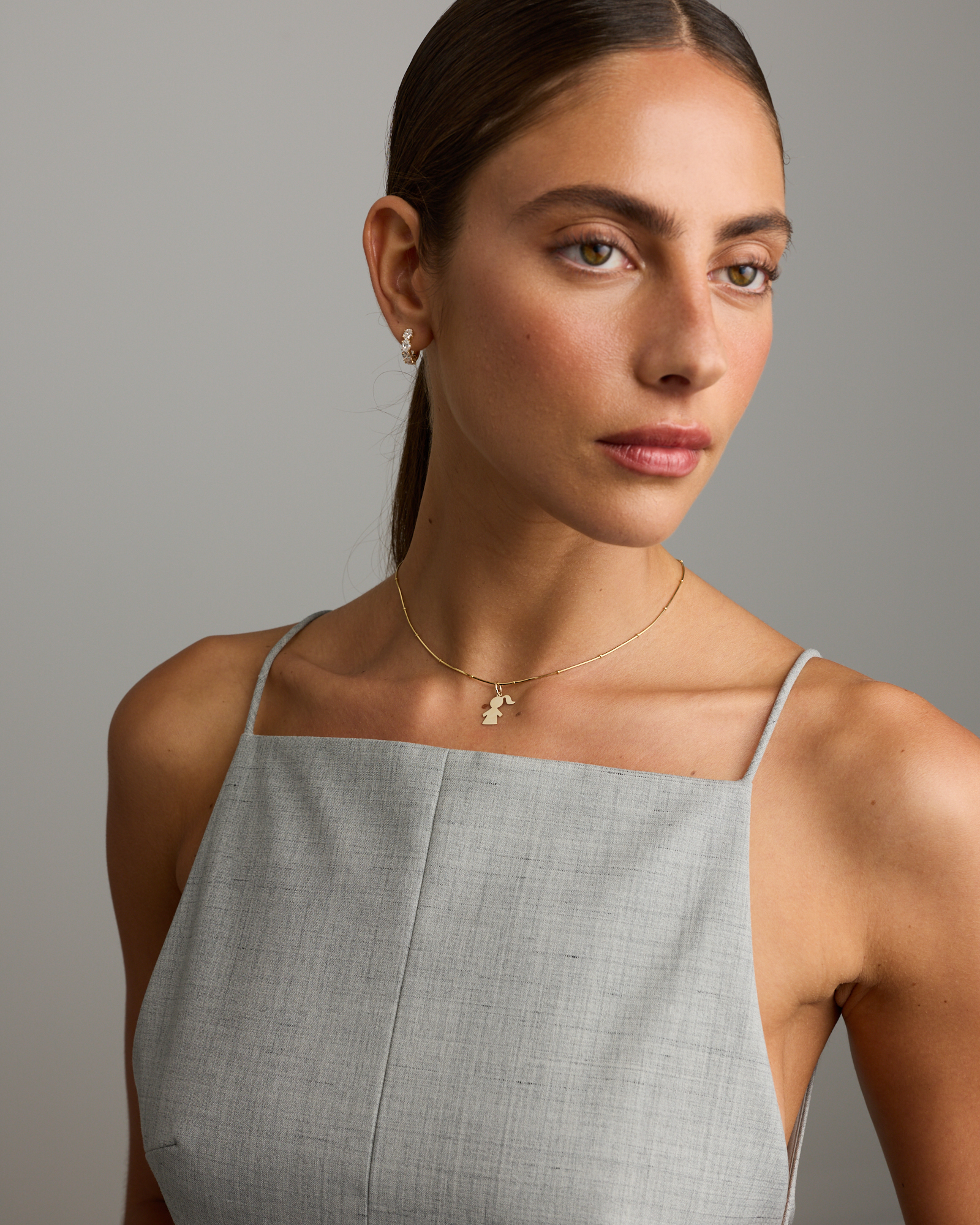 Girl Pendant in 10kt Yellow Gold