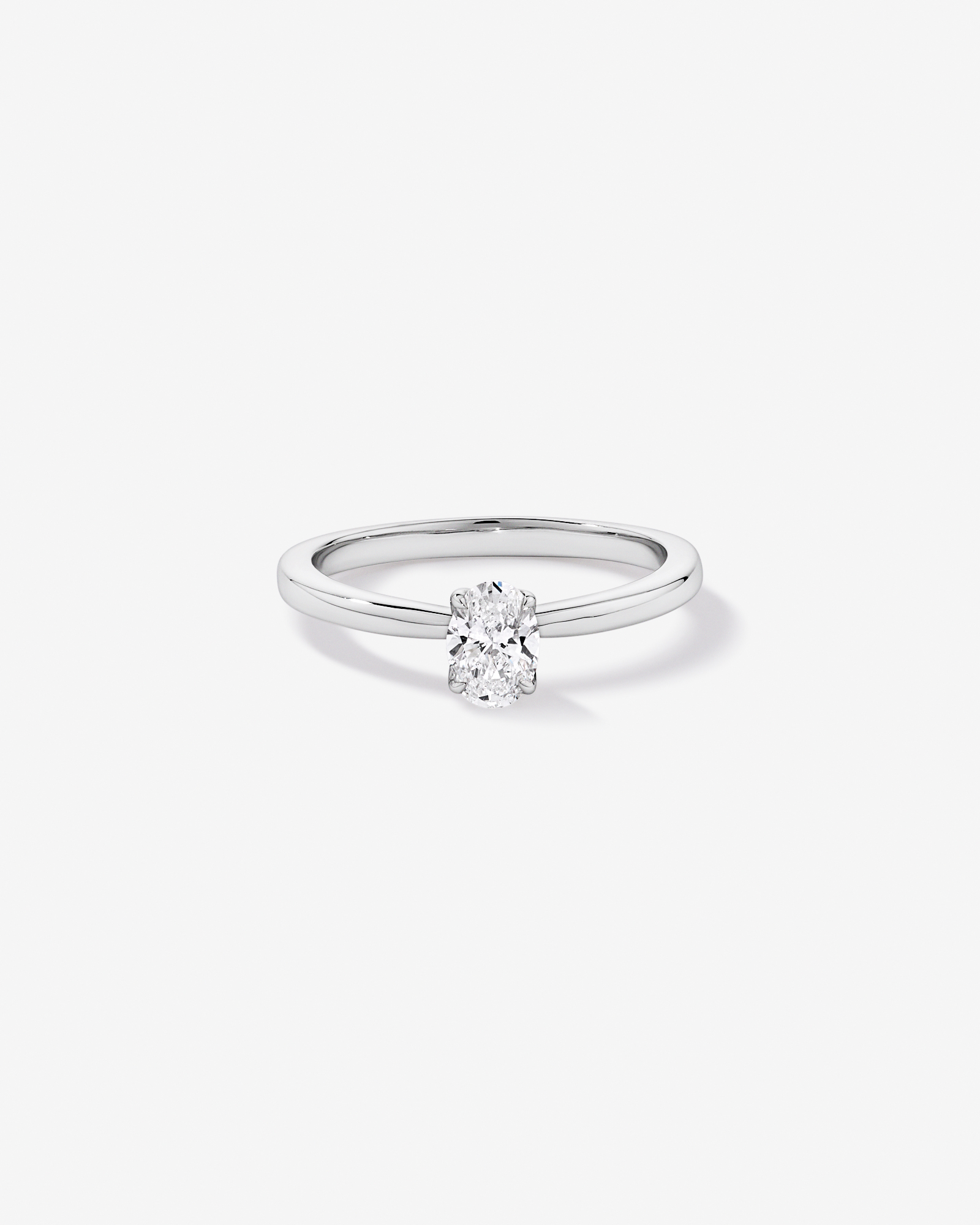 Carat TW Oval Solitaire Ring Recycled Platinum