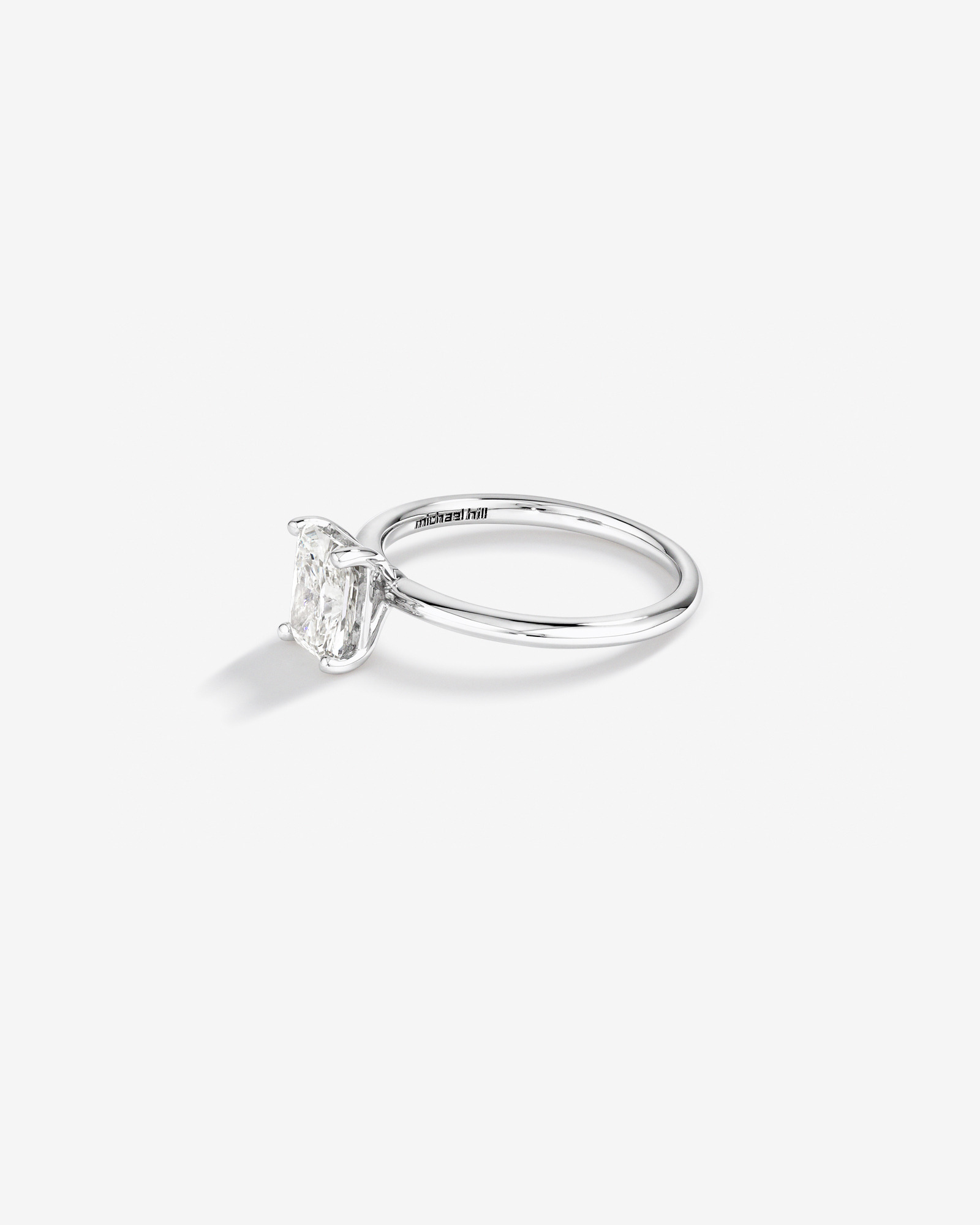 1.25 Carat TW Radiant Laboratory-Grown Diamond Solitaire Engagement Ring 14kt White Gold