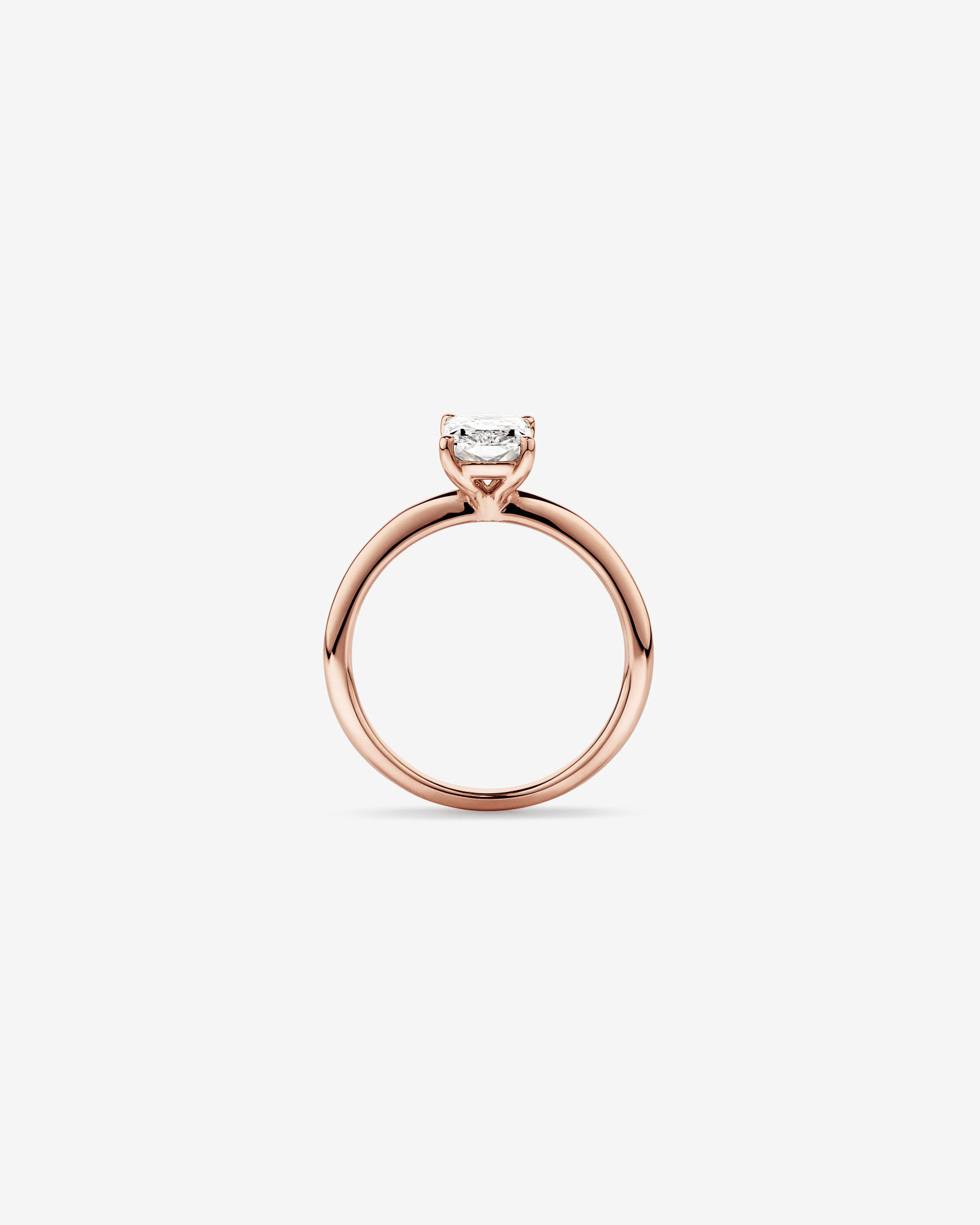 1.25 Carat TW Radiant Laboratory-Grown Diamond Solitaire Engagement Ring in 14kt Rose Gold