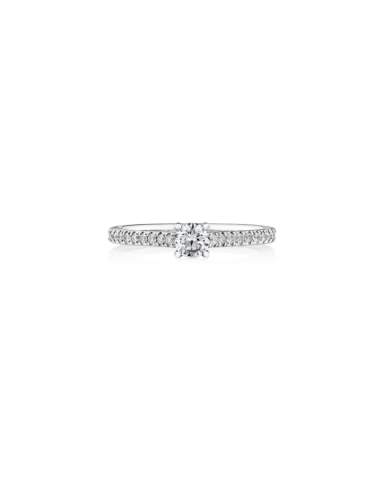 Engagement Ring with 1/ Carat TW of Diamonds in 14kt White Gold
