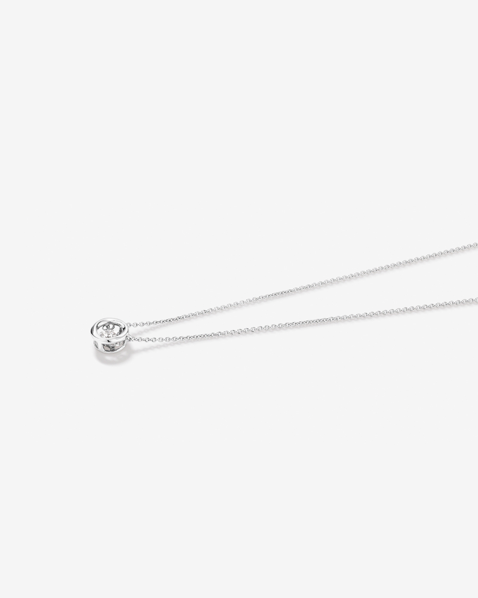 Lume Lab Round Pendant with 0.10 Carat TW of Laboratory-Grown Diamonds in Sterling Silver