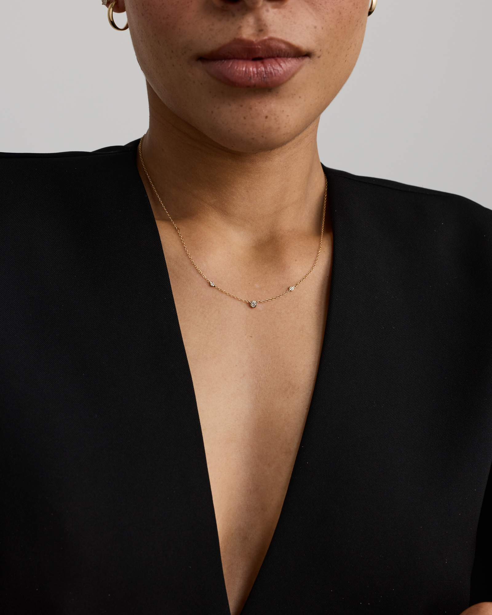 Necklace with 0.10 Carat TW of Diamonds in 10kt Yellow Gold
