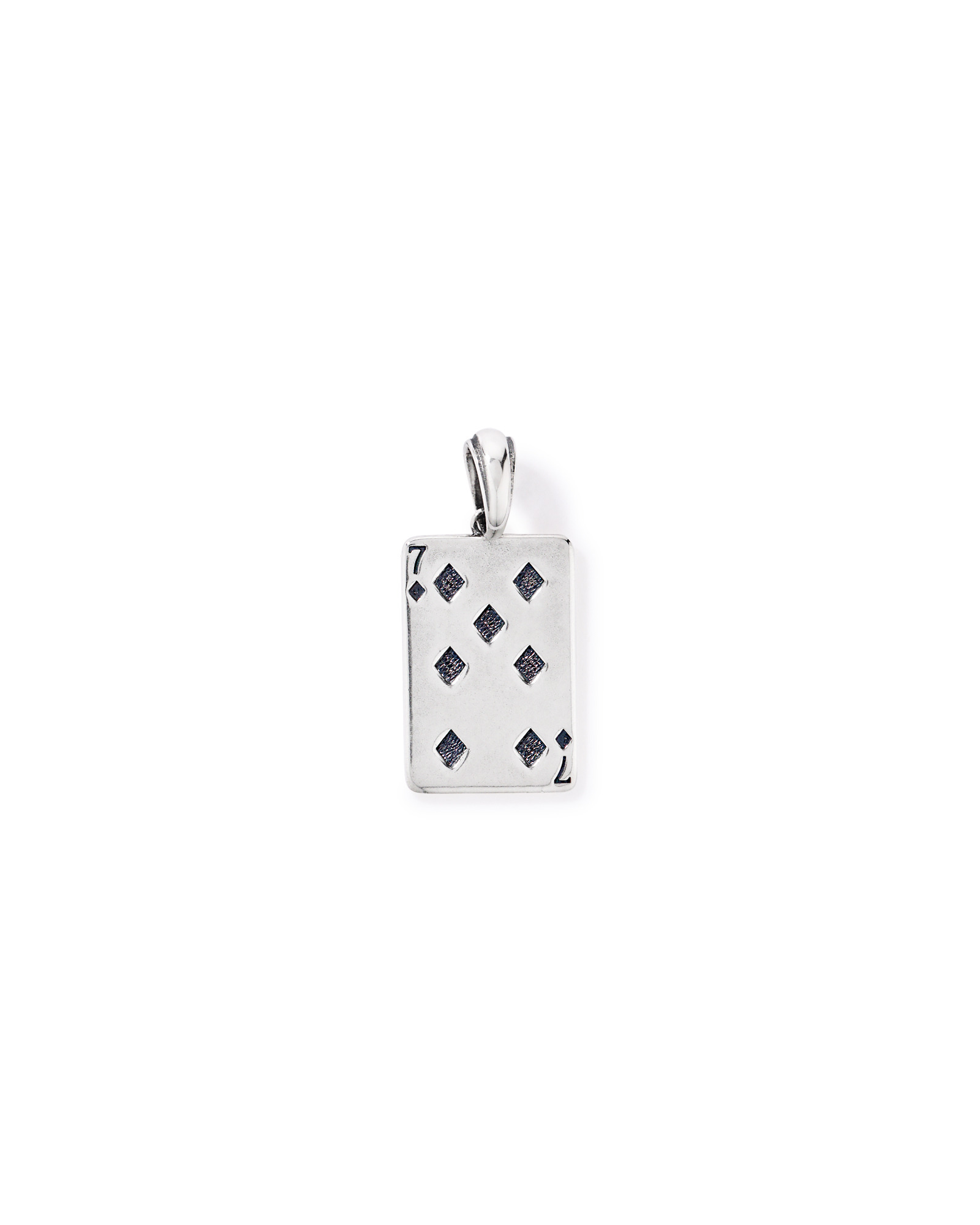 Seven of Diamonds Pendant in Sterling Silver