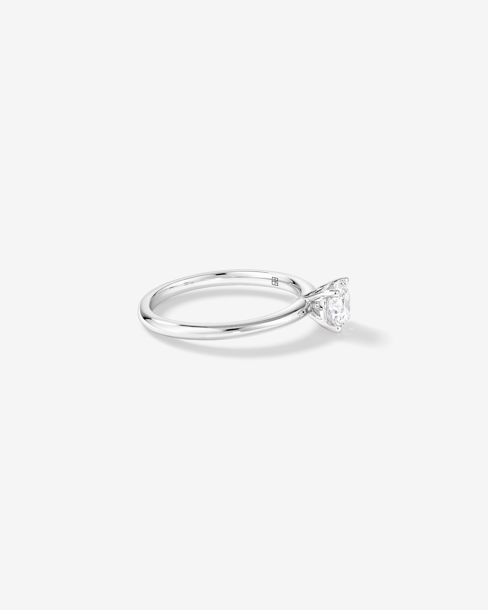 0.70 Carat TW Round Brilliant Laboratory-Grown Diamond Solitaire Engagement Ring 14kt White Gold