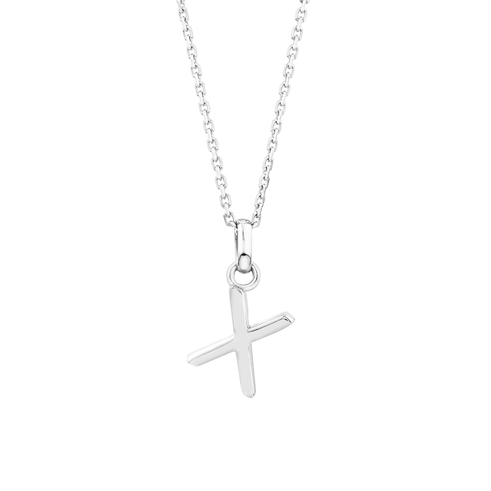 Pendentif « X » en argent sterling