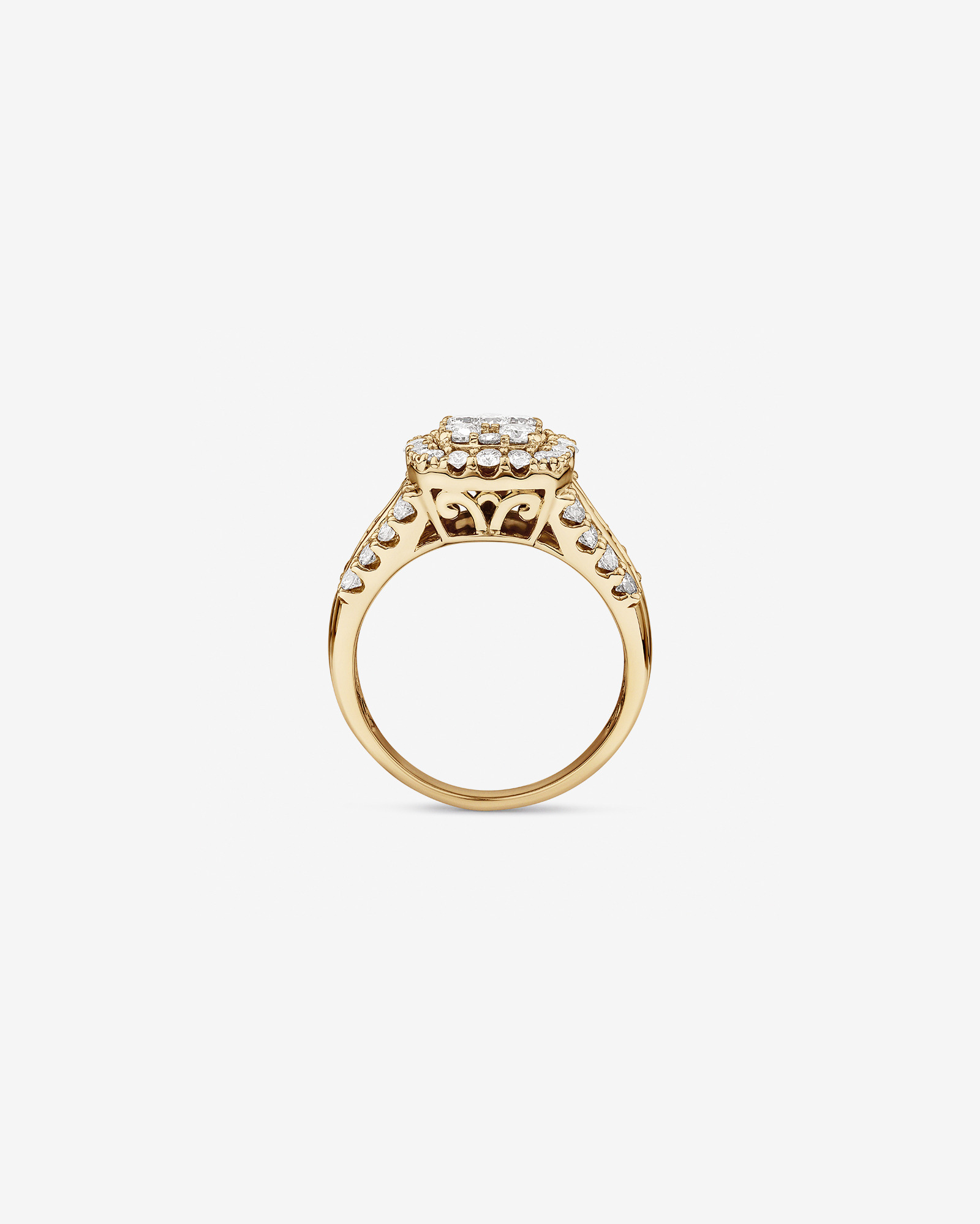 Engagement Ring with 1.50 Carat TW of Diamonds in 14kt Yellow Gold