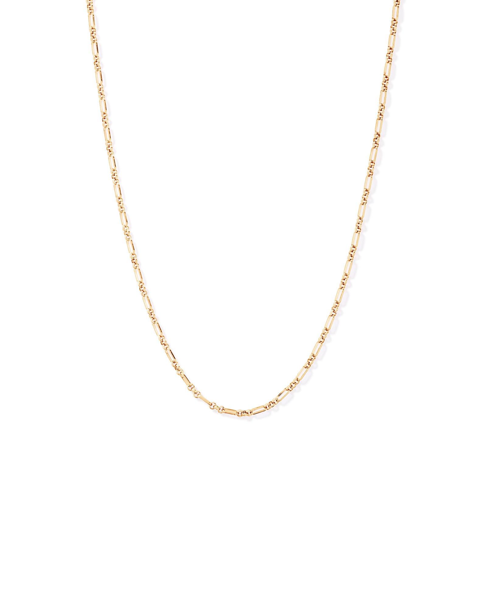 50cm (20") 3 and 1 Paperclip Chain in 18Kt Gold Vermeil