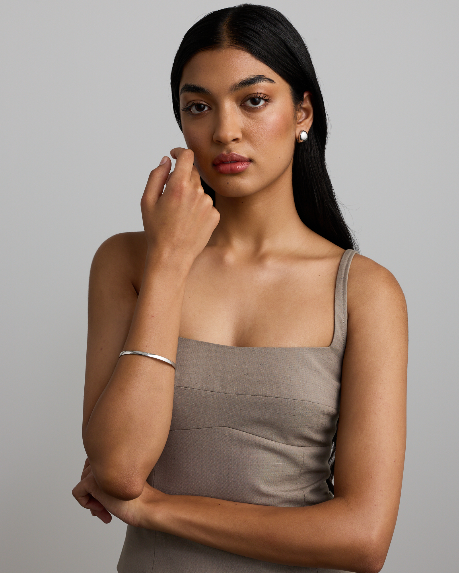 65mm Solid Oval Classic Bangle in Sterling Silver