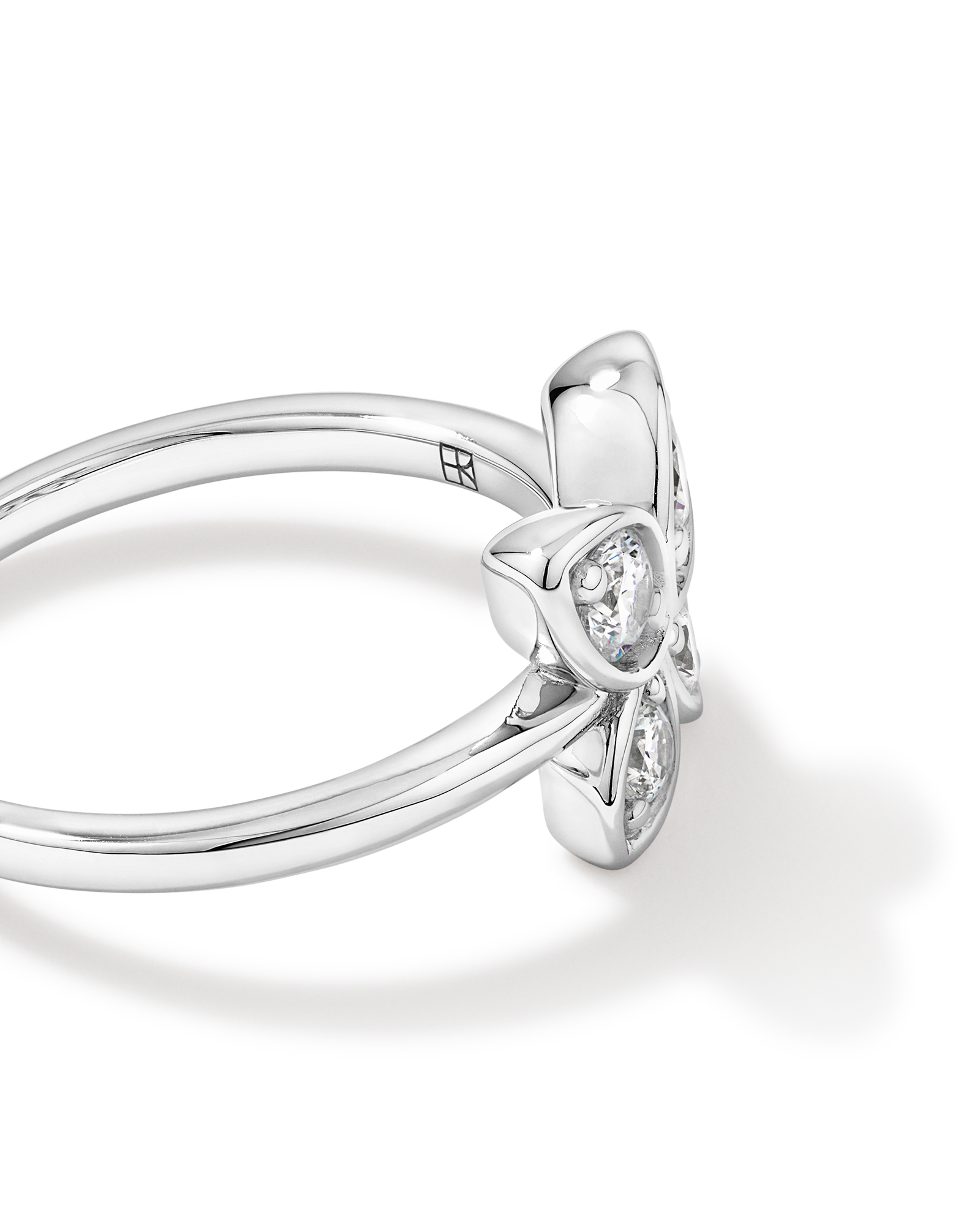 Bague papillon en zircon cubique en argent sterling