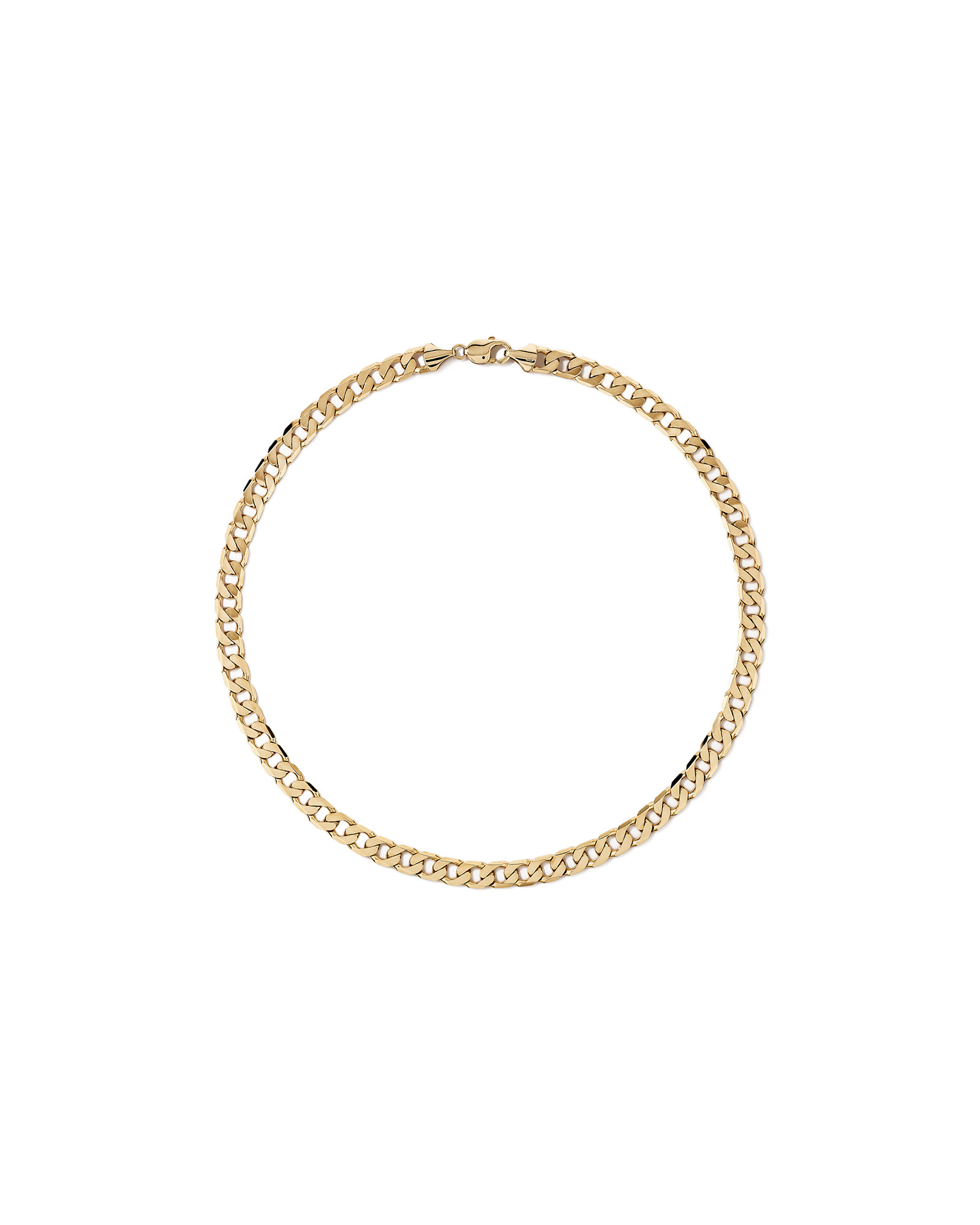 55cm (9") 8.87mm Flat Beveled Curb Chain in 10kt Yellow Gold