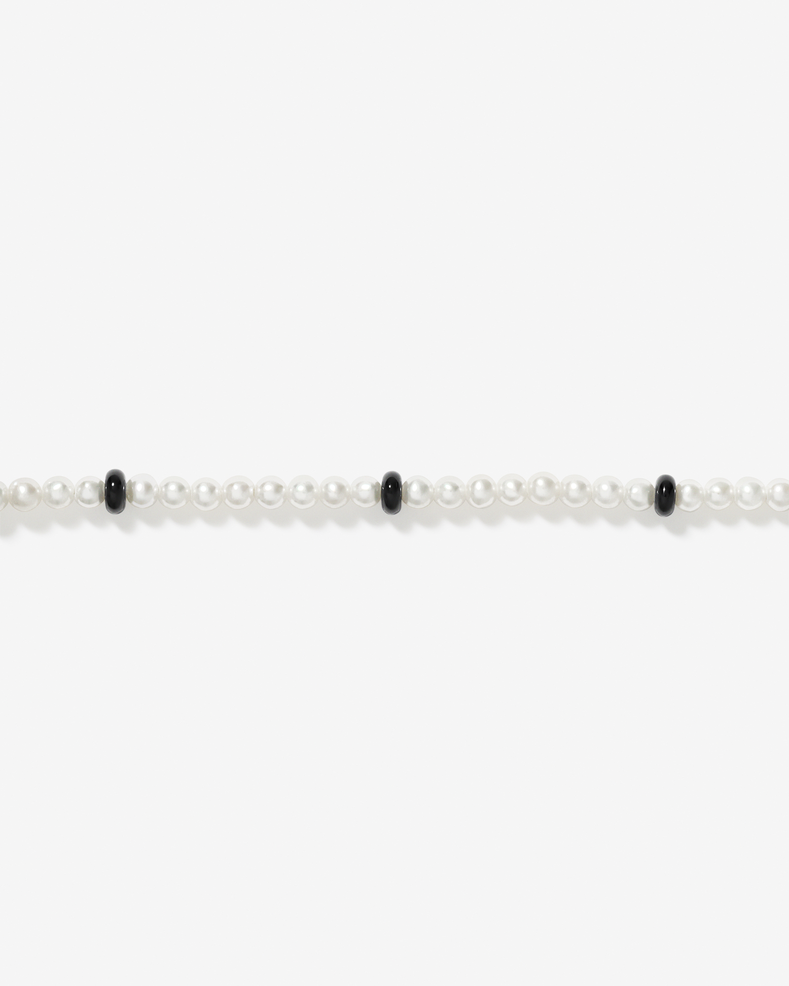Cultured Freshwater Pearl & Onyx Bracelet in Sterling Silver